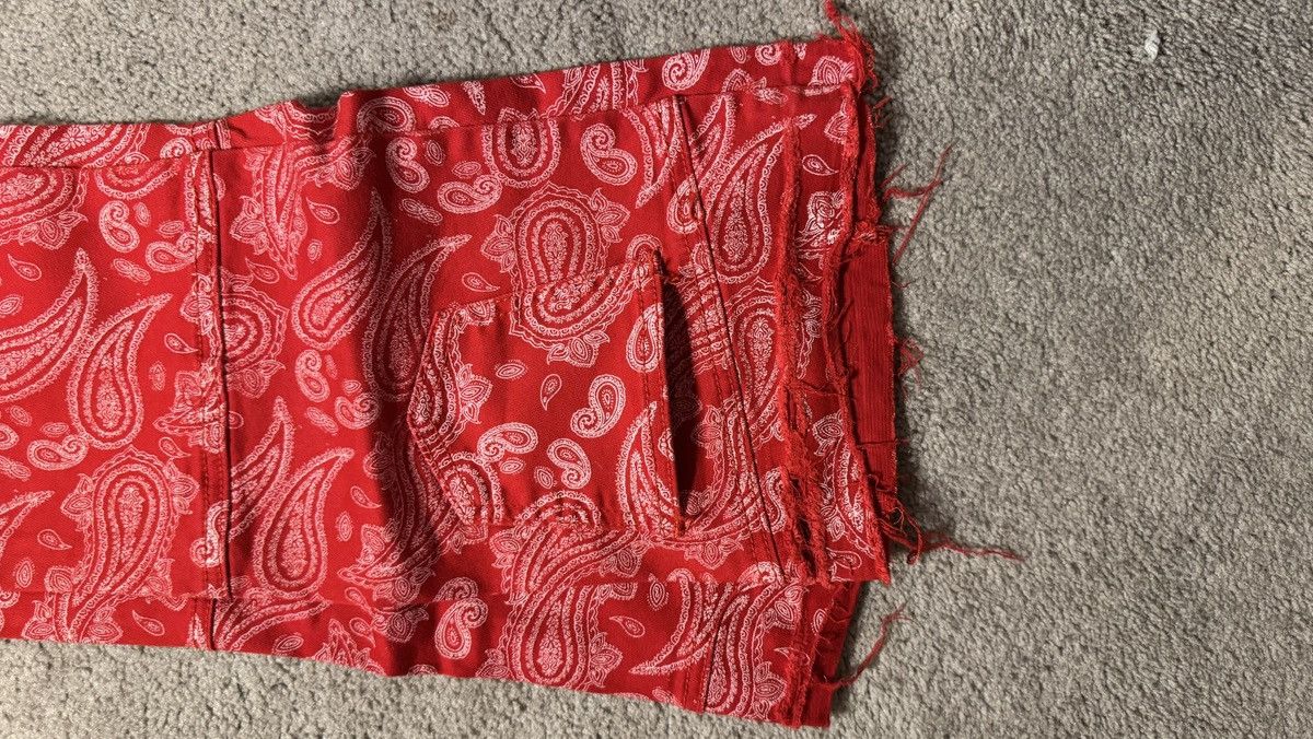Valabasas Valabasas Red & White Paisley Print Cargo Size US 34 / EU 50 - 6 Thumbnail