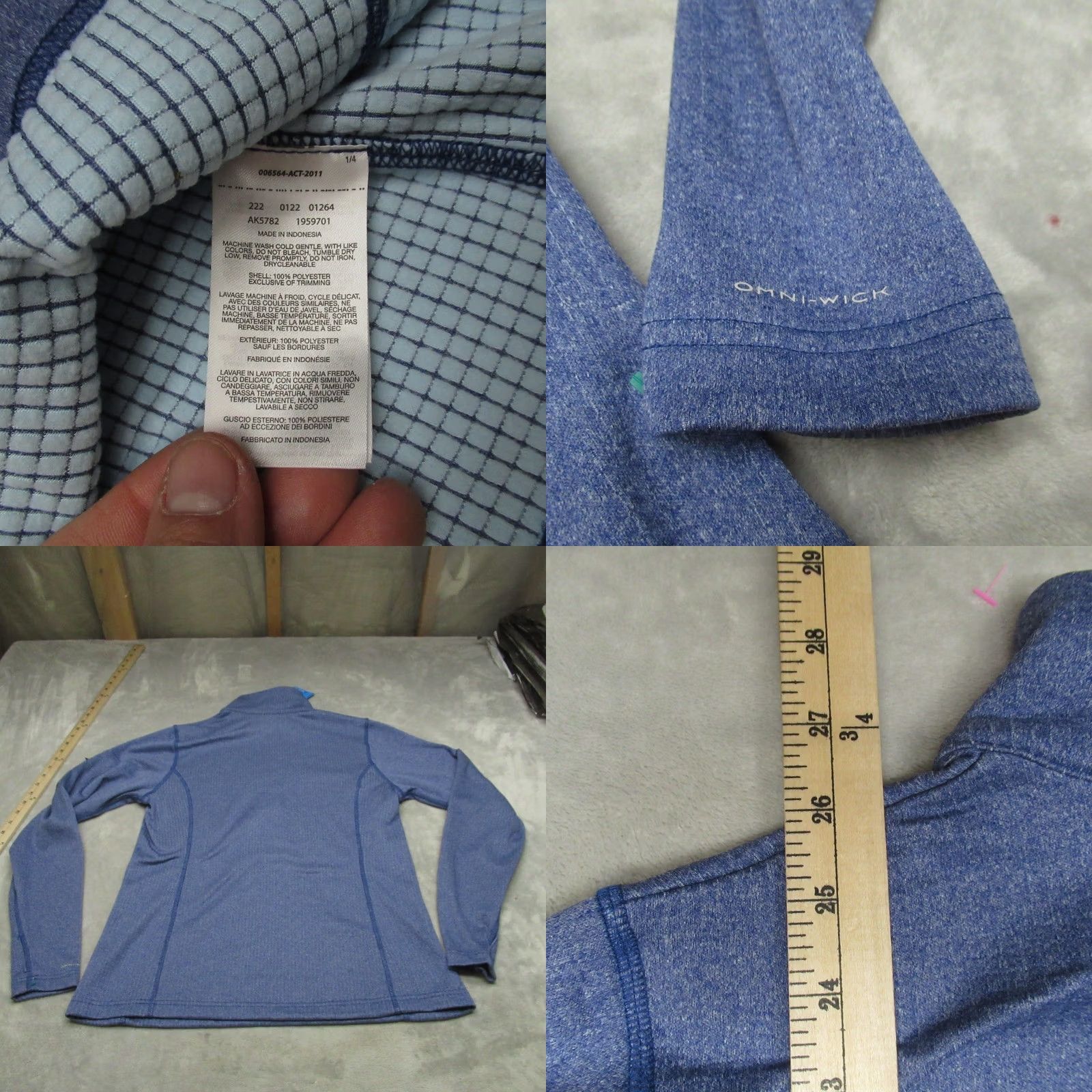 Vintage Columbia Park View Grid Fleece Shirt Women Large Purple 1/2 Zip Pullover NEW 0 Size L / US 10 / IT 46 - 8 Thumbnail