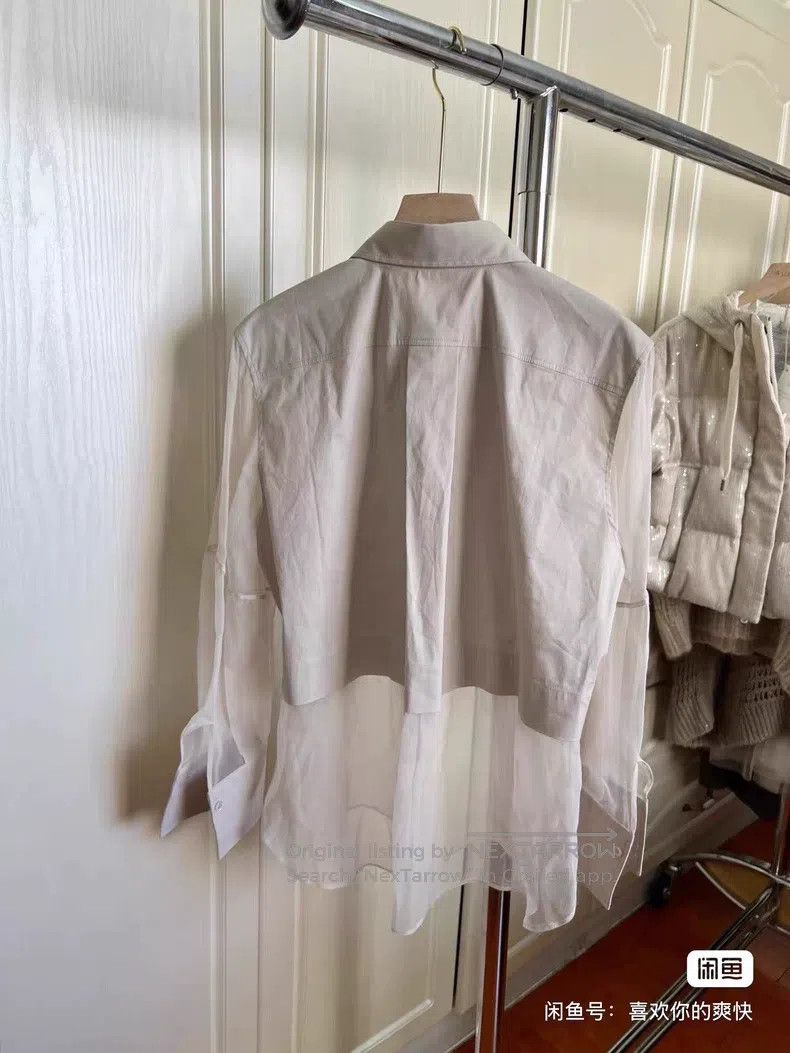 Brunello Cucinelli Brunello Cucinelli Sequin Embellished Silk Shirt Size S / US 4 / IT 40 - 4 Thumbnail