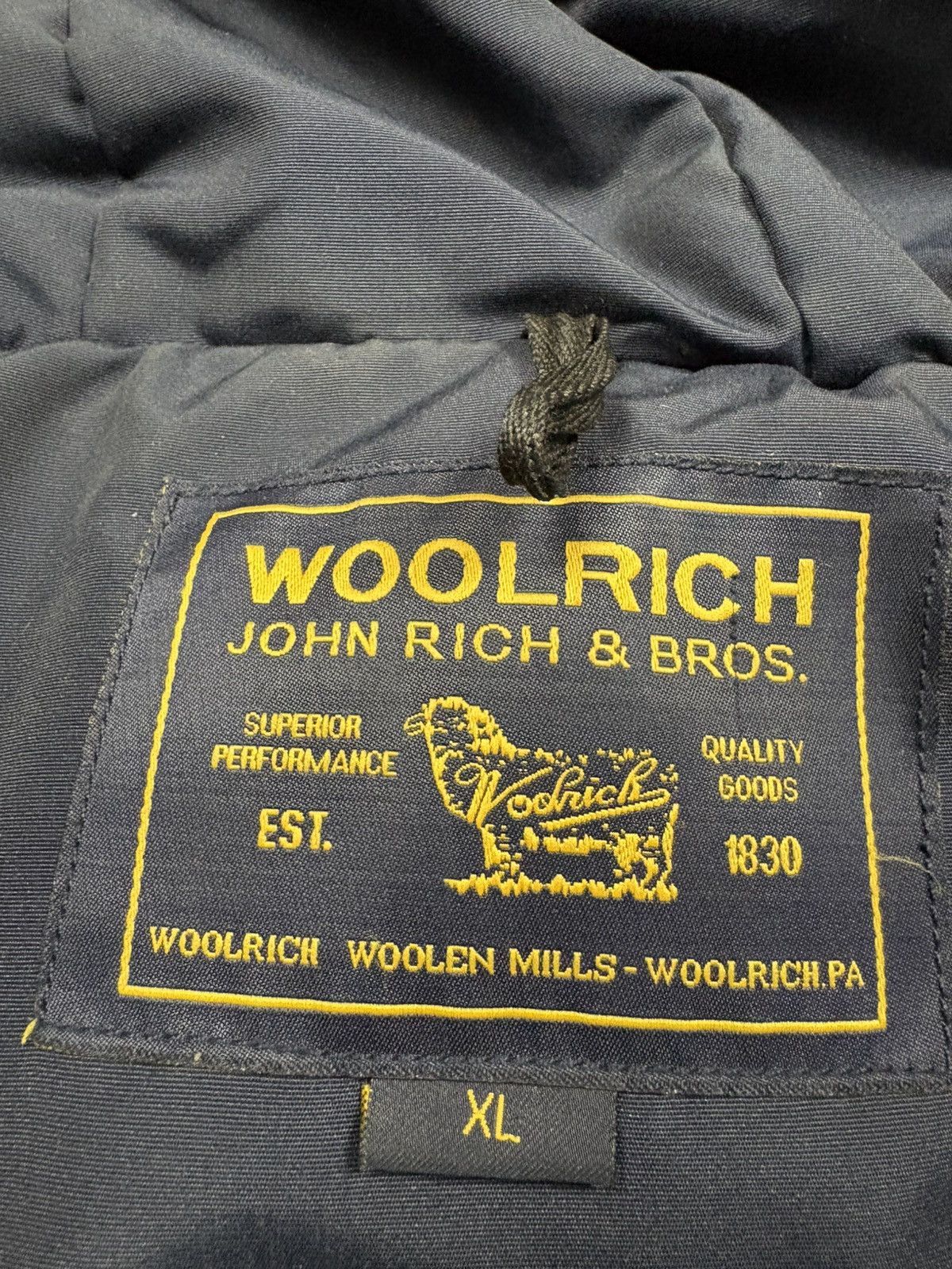 Woolrich Woolen Mills Woolrich John Rich & Bros Arctic Parka Navy Fur Hood XL Rare Size XL / US 12-14 / IT 48-50 - 16 Thumbnail
