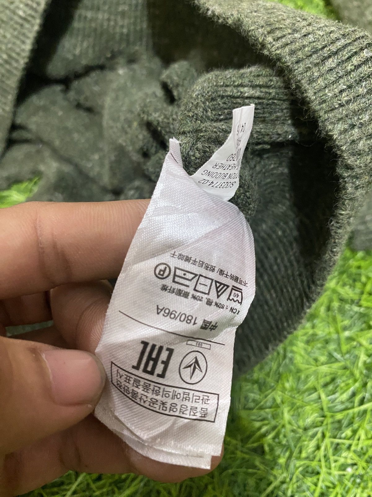 If Six Was Nine × Japanese Brand × Le Grande Bleu (L.G.B.) Gap knit Olive green Distressed punk Style Size US M / EU 48-50 / 2 - 10 Thumbnail