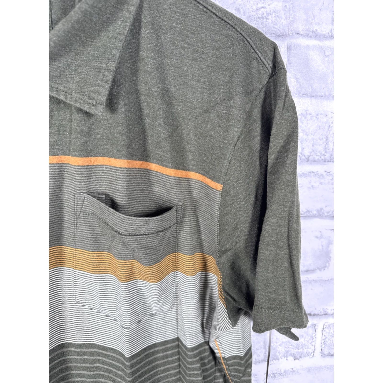 Prana PRANA Striped Green Polo Mens L Size US L / EU 52-54 / 3 - 3 Thumbnail