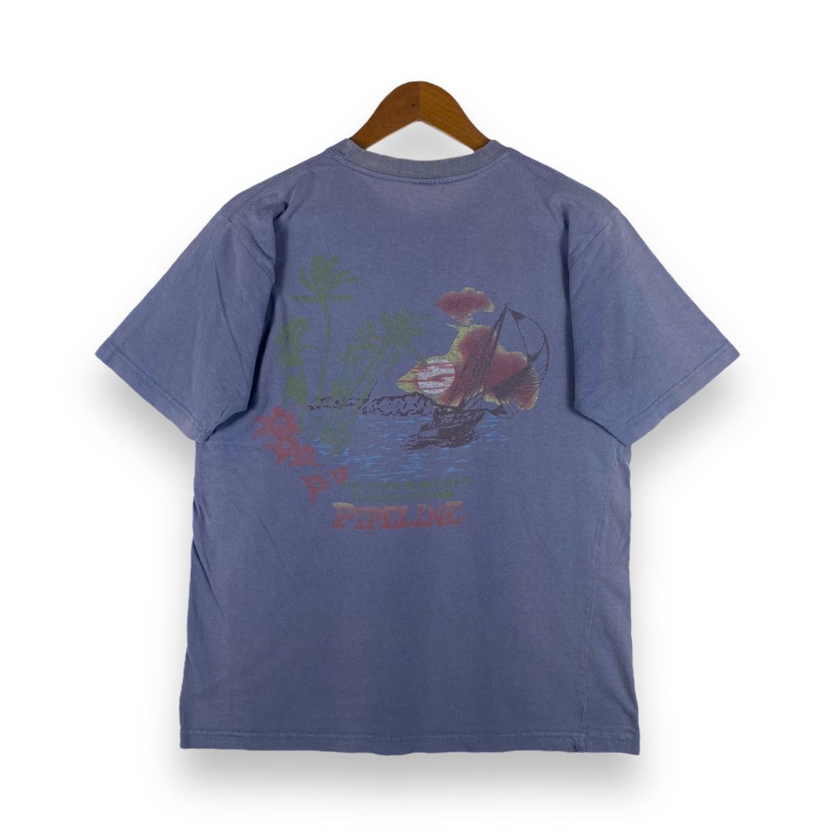 Other Vintage 90's PIPELINE USA Surfing Apparel Sunfaded Tee Shirt Size US M / EU 48-50 / 2 - 1 Thumbnail