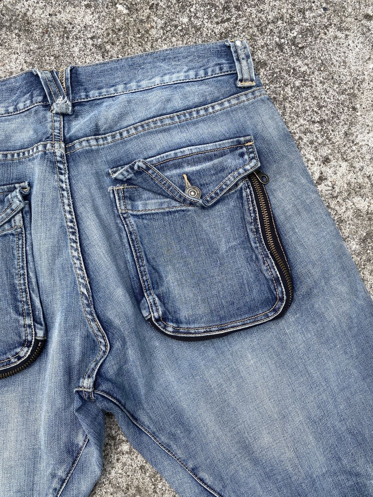 Japanese Brand × PPFM Vintage PPFM Japan Distressed Faded Curve Leg Denim Size US 33 - 12 Thumbnail