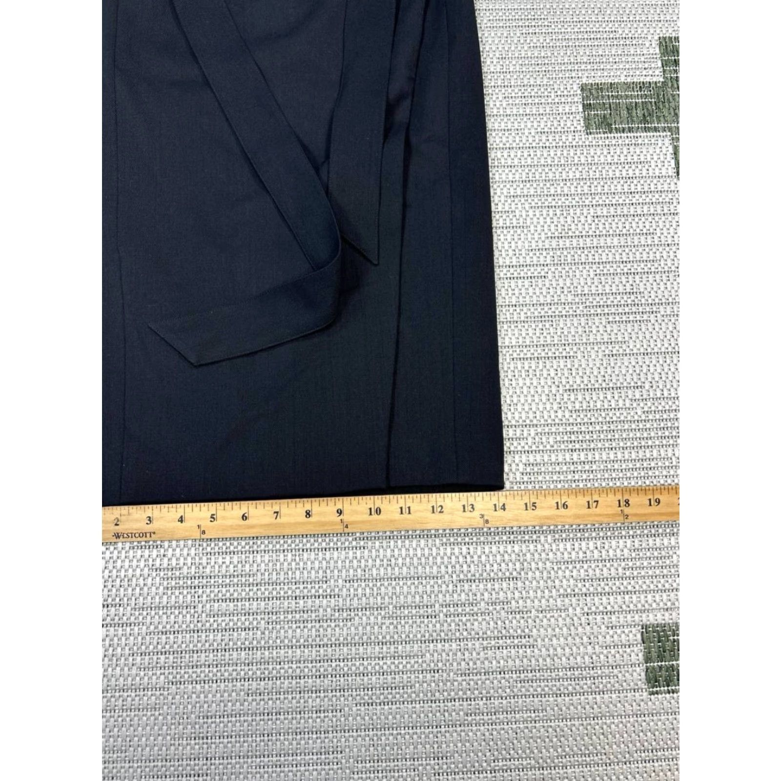 Vintage Sezane Skirt Women 2 Pencil Black Stretch Sezane Jupe Mathilde Overlap Asymmetric Pencil Skirt Size 26" / US 2 / IT 38 - 4 Thumbnail