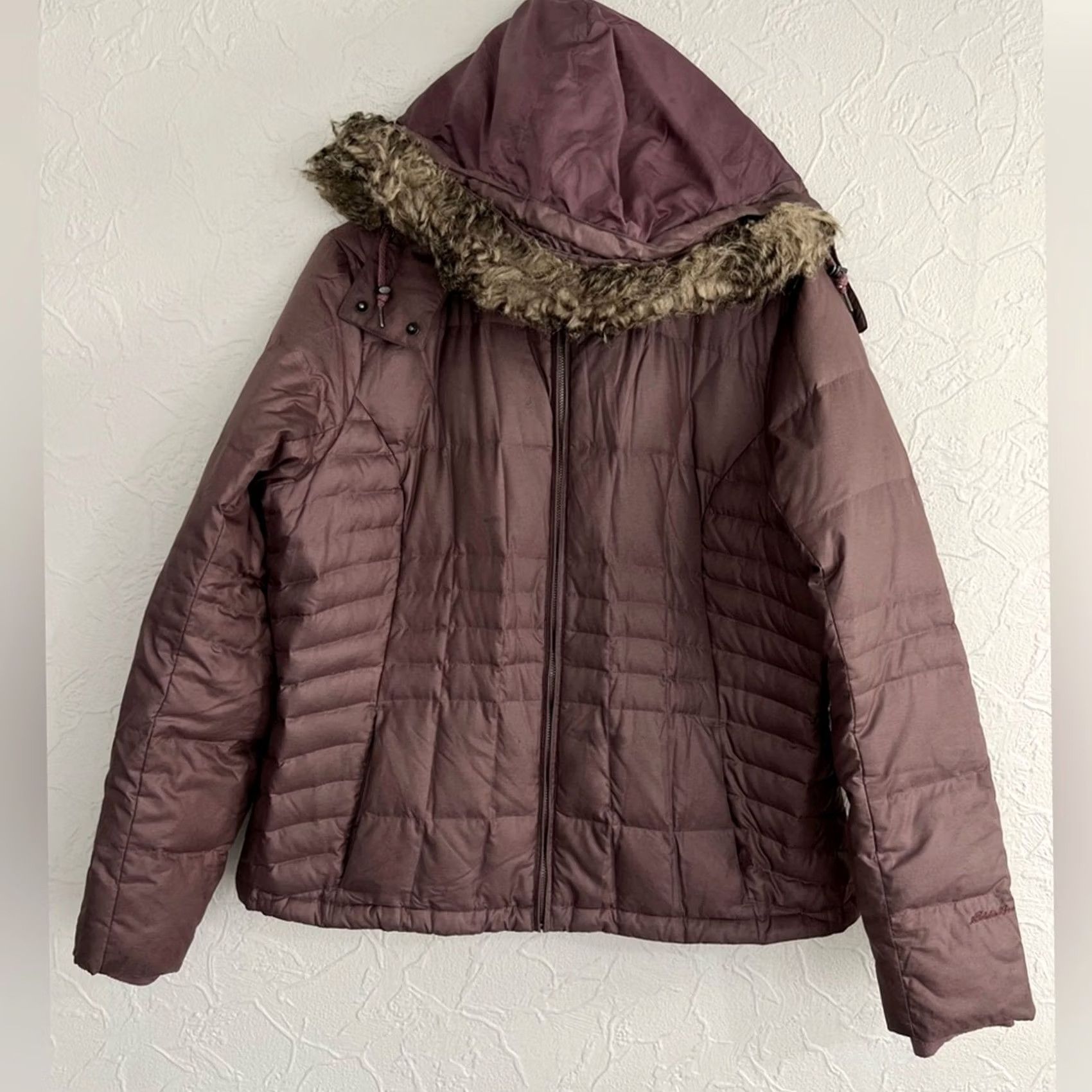 Eddie Bauer VINTAGE? Eddie Bauer Womens Premium Goose Down Quilted Jacket Coat FauxFur Hood MAUVE XL Size XL / US 12-14 / IT 48-50 - 7 Thumbnail