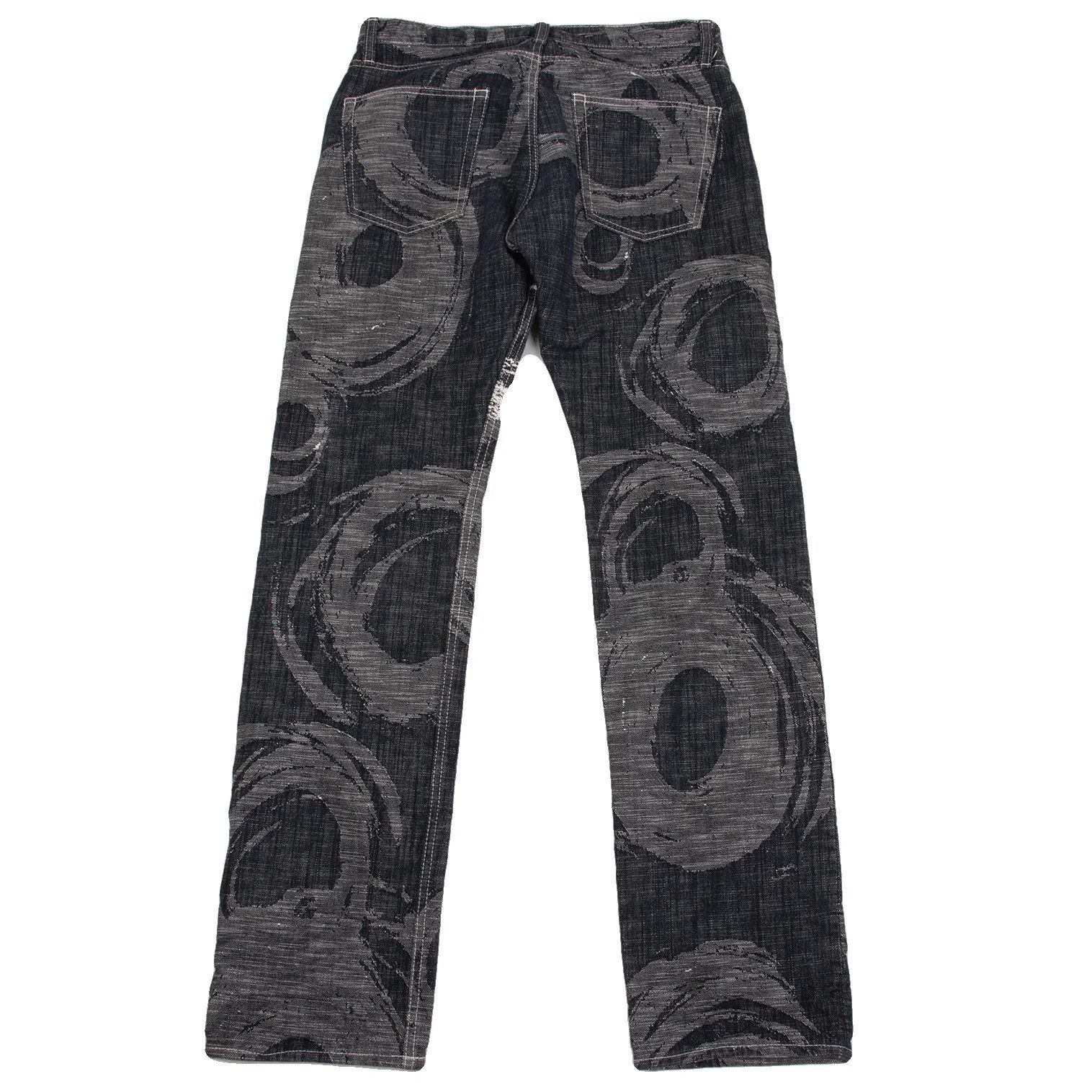 Issey Miyake Cotton Graphic Jacquard Patch Pocket Denim Set Up Indigo Size US 36 / EU 52 - 17 Thumbnail