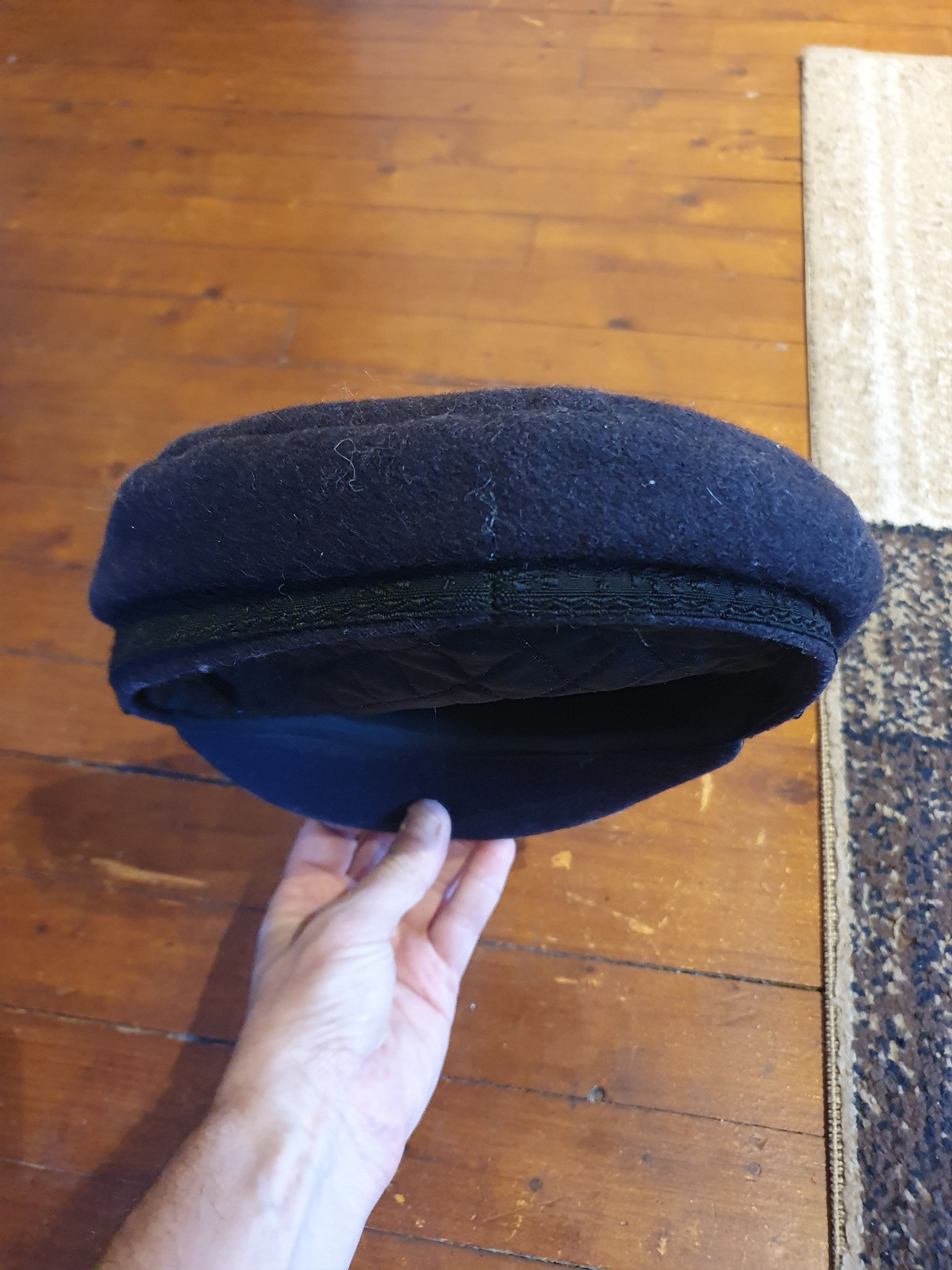 Vintage Royal Imperial Navy Captains Flat Cap Sailor Hat Size ONE SIZE - 9 Thumbnail