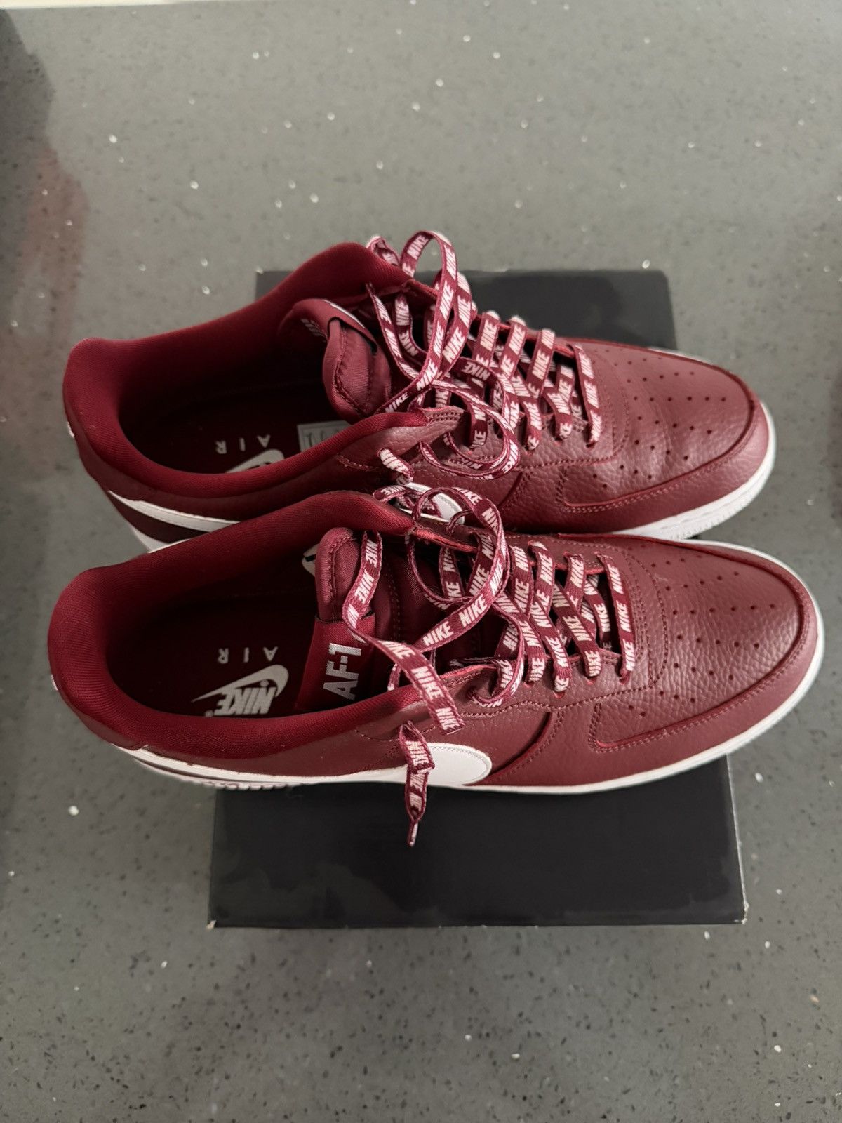 Nike Nike AF1 NBA Edition Burgundy 11.5US Size US 11.5 / EU 44-45 - 7 Thumbnail