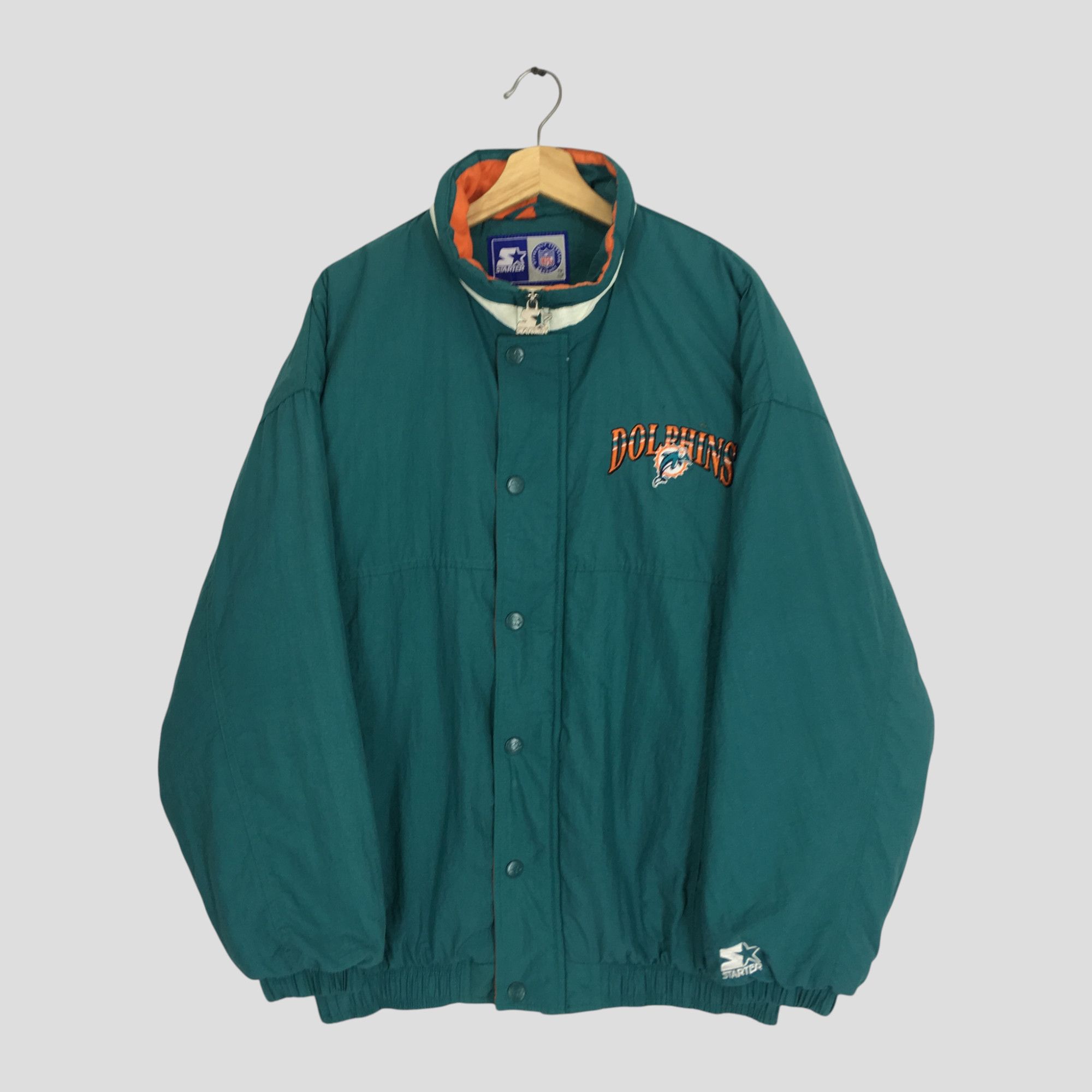 NFL Vintage Starter Miami Dolphins Green Sport Team Jacket Size US L / EU 52-54 / 3 - 2 Thumbnail