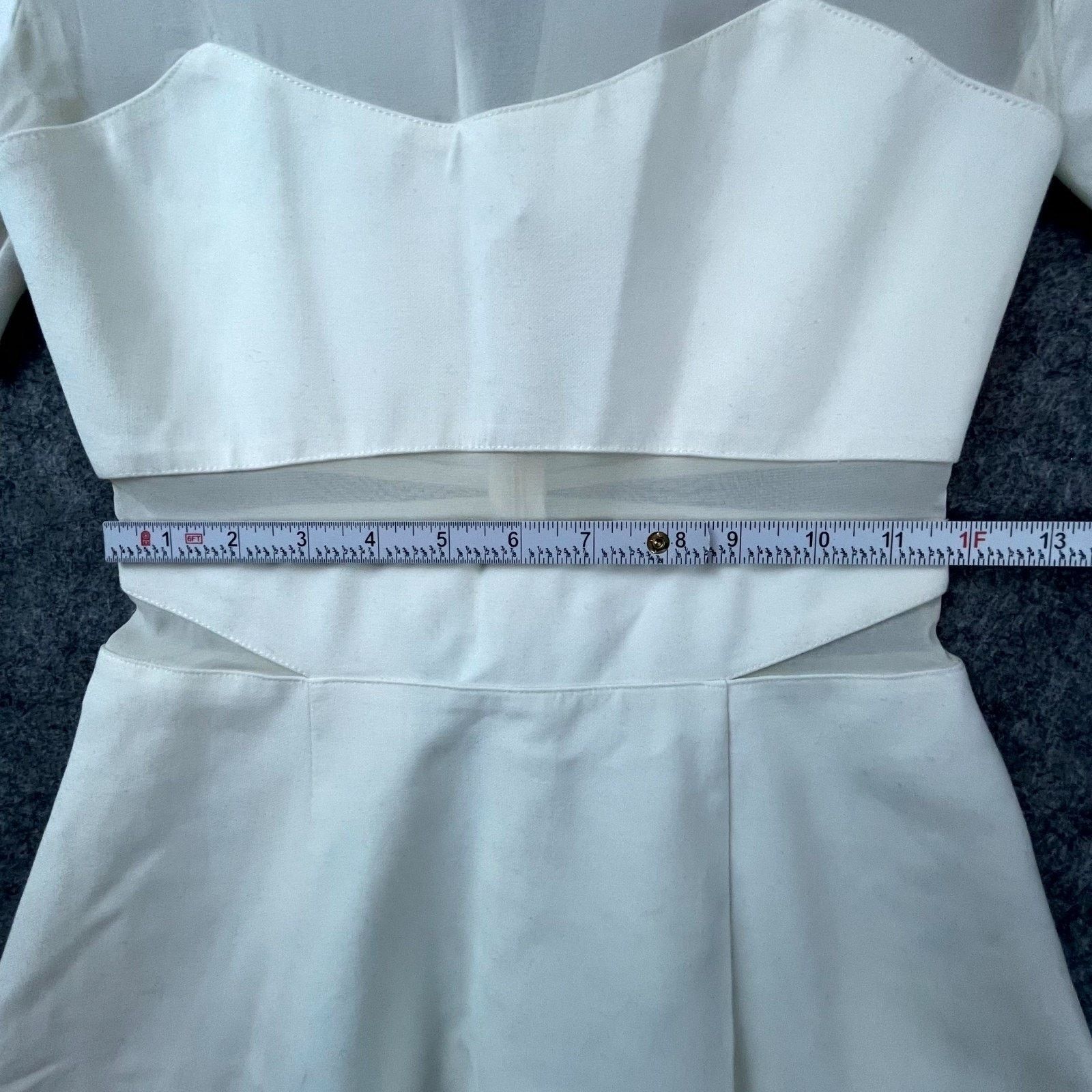 Elizabeth and James Elizabeth And James Skater Dress Women 0 White Pleated Sheer Size XS / US 0-2 / IT 36-38 - 4 Thumbnail