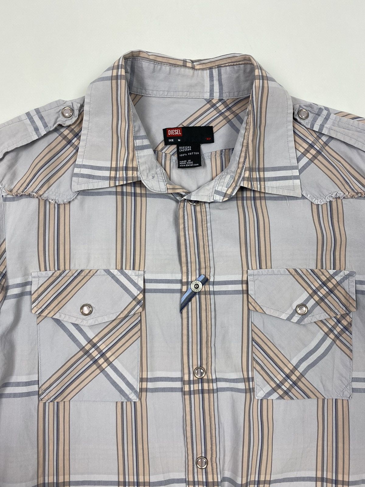 Diesel Y2K Vintage Diesel Purple Check Western Snap Button Up Shirt Size US M / EU 48-50 / 2 - 2 Thumbnail