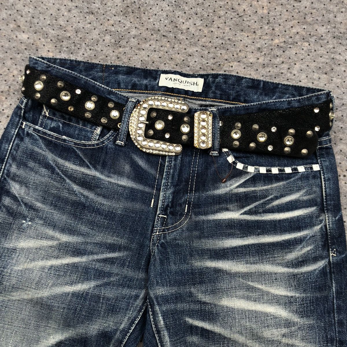 Japanese Brand Vintage like B.B. Simon belt Crystals Studded Size ONE SIZE - 2 Thumbnail