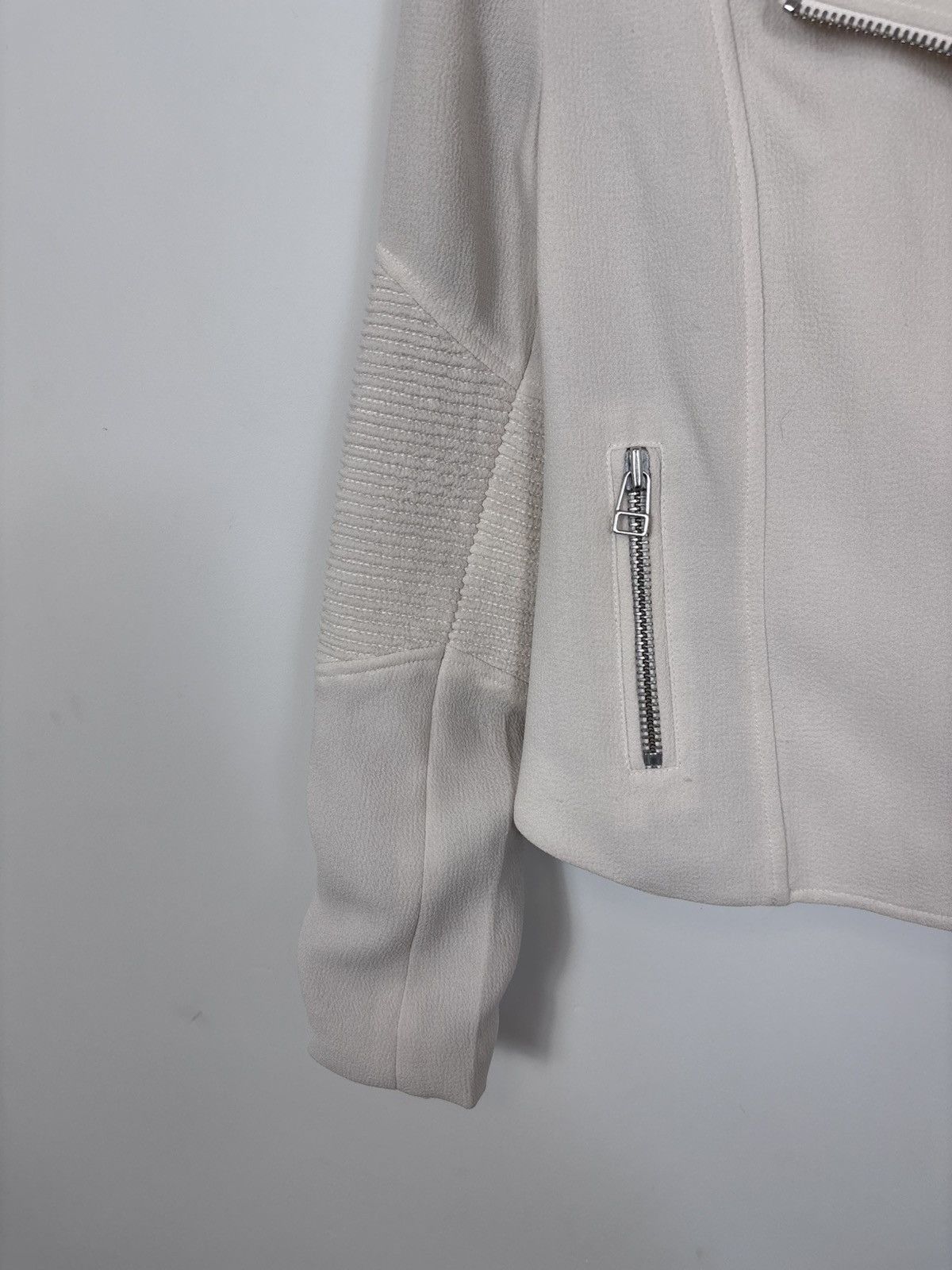 Aritzia Wilfred Aritzia Montesson Women’s Beige Ivory Moto Jacket Size S / US 4 / IT 40 - 5 Thumbnail