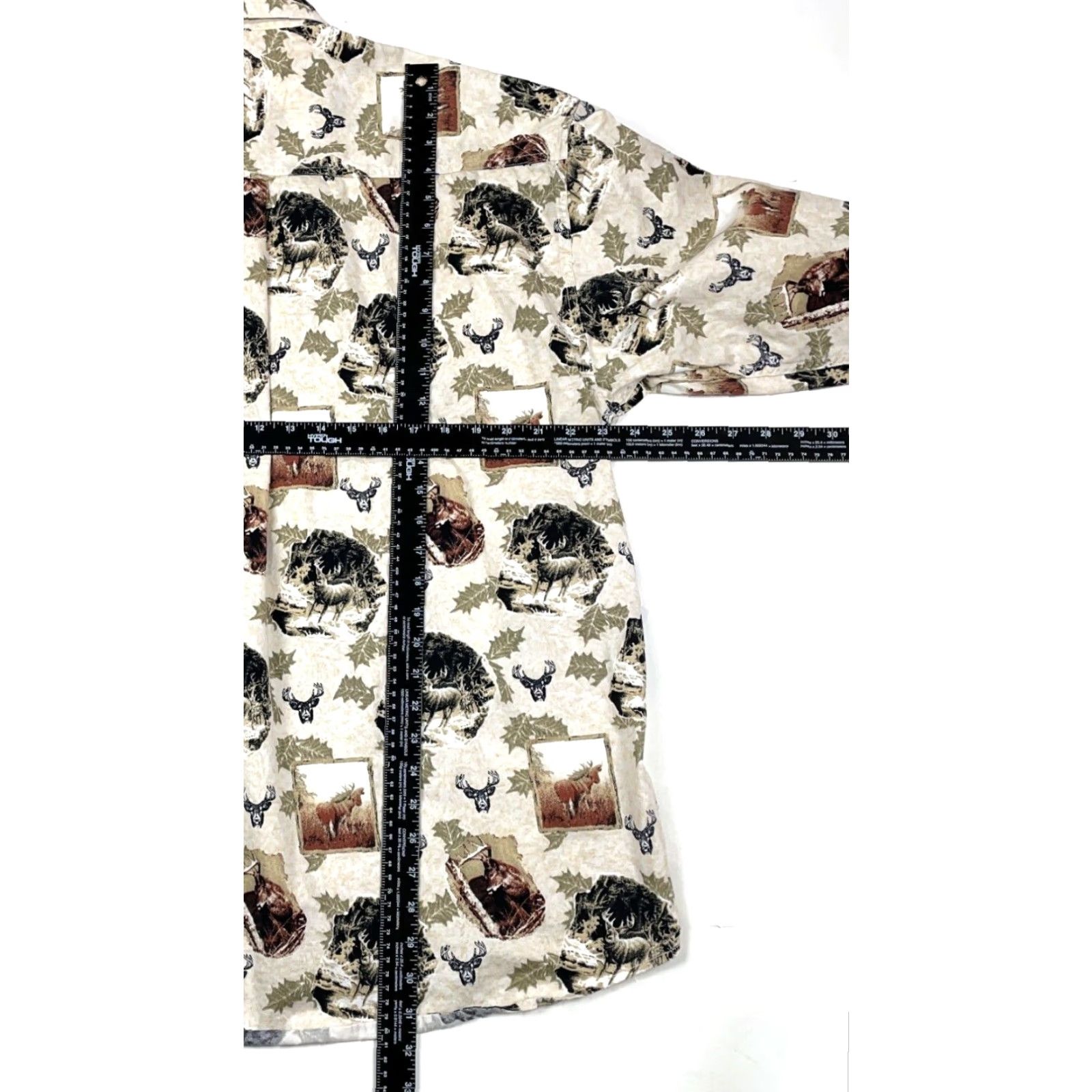 Vintage Knights of Round Table Outdoor Button-Up Shirt Adult XL Moose Deer Geometric Print Casual Workwear Mens Size US XL / EU 56 / 4 - 6 Thumbnail