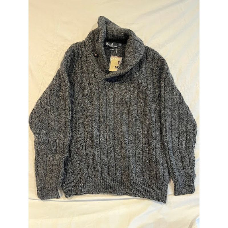 Polo Ralph Lauren NWT VTG NOS Ralph Lauren Sweater Marbled Cowl Neck Button Size US XL / EU 56 / 4 - 1 Thumbnail