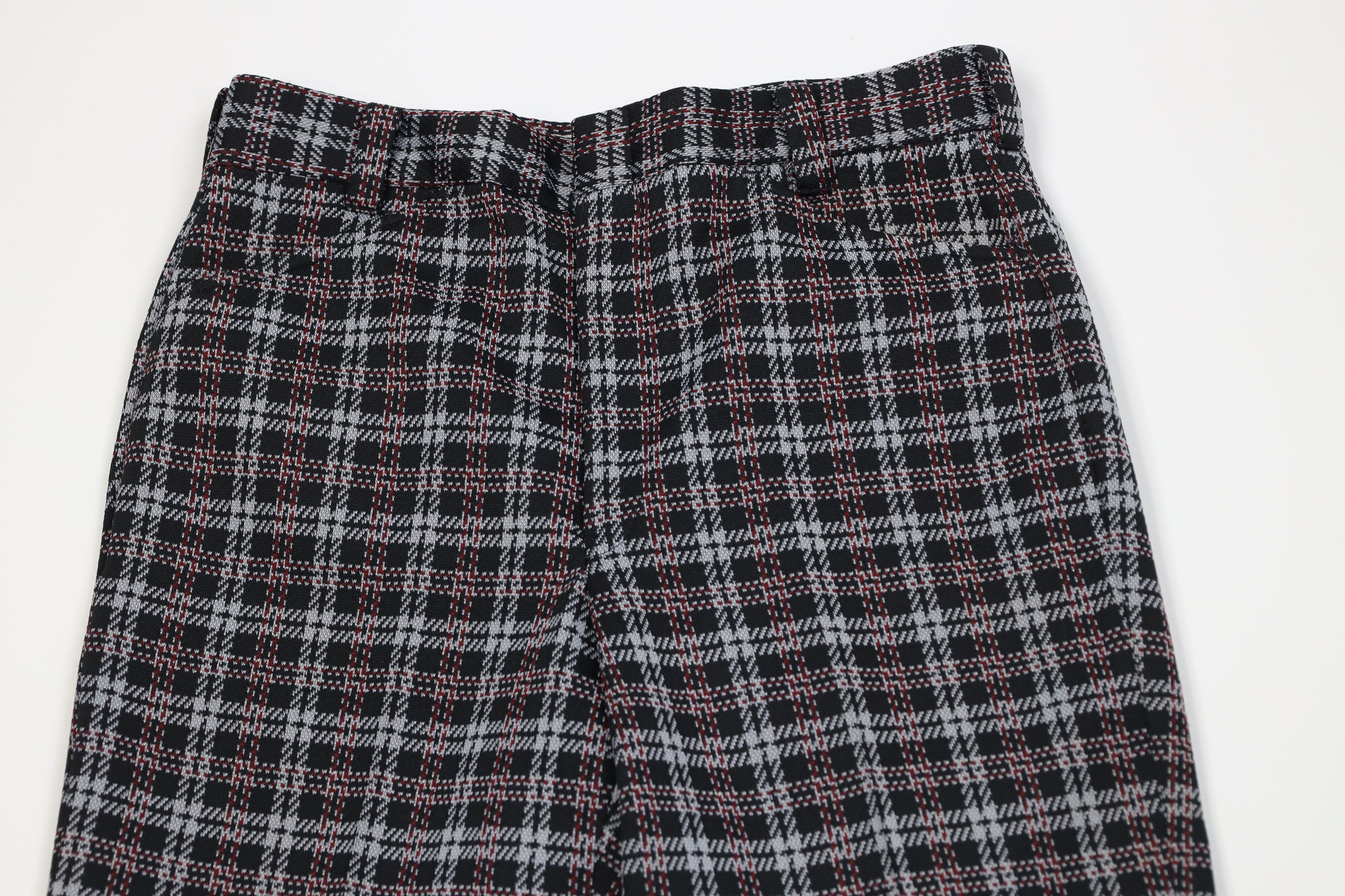 Vintage Vintage 70s Streetwear Flared Wide Leg Chino Pants Plaid USA Size US 32 / EU 48 - 2 Thumbnail