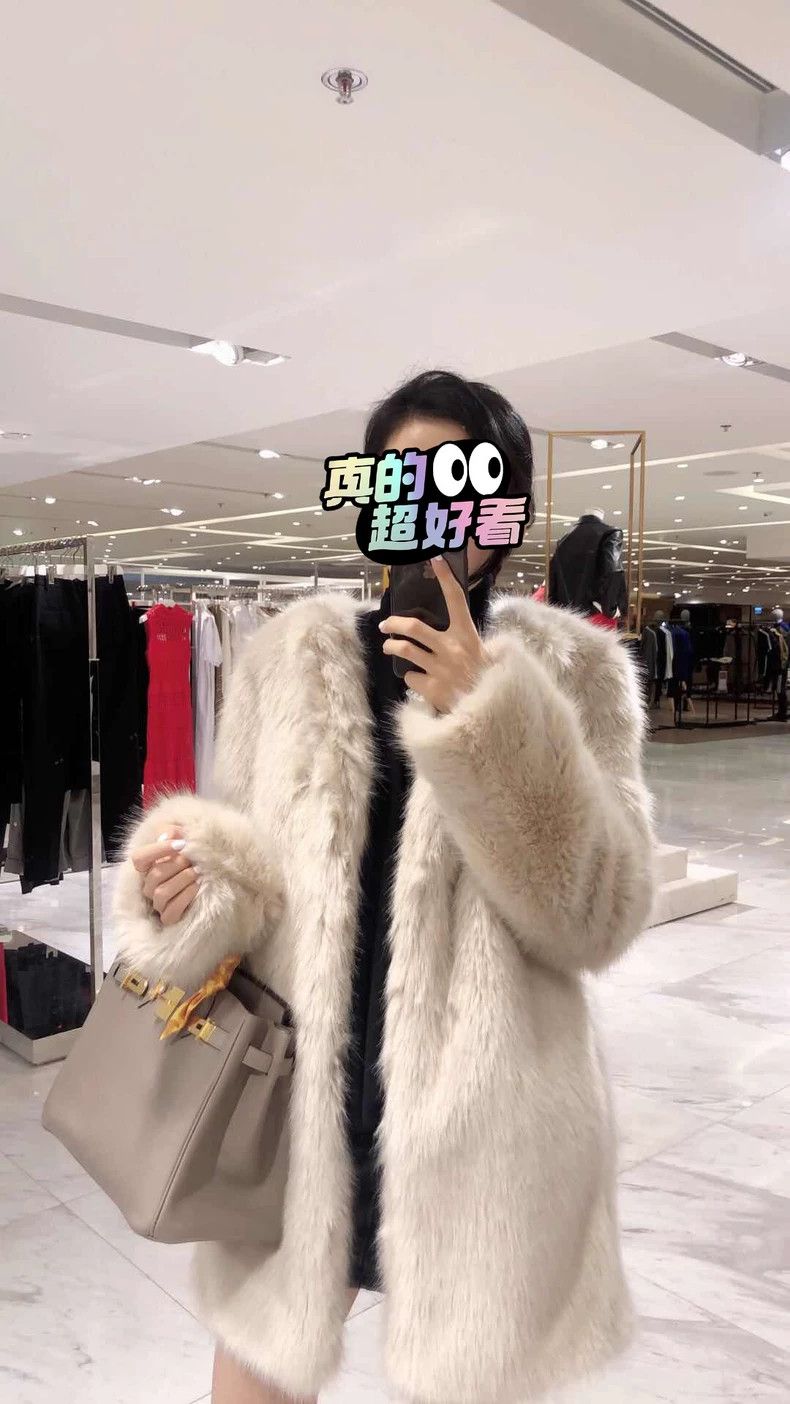 Helmut Lang HELMUT LANG Off-white fur coat Size S / US 4 / IT 40 - 4 Thumbnail