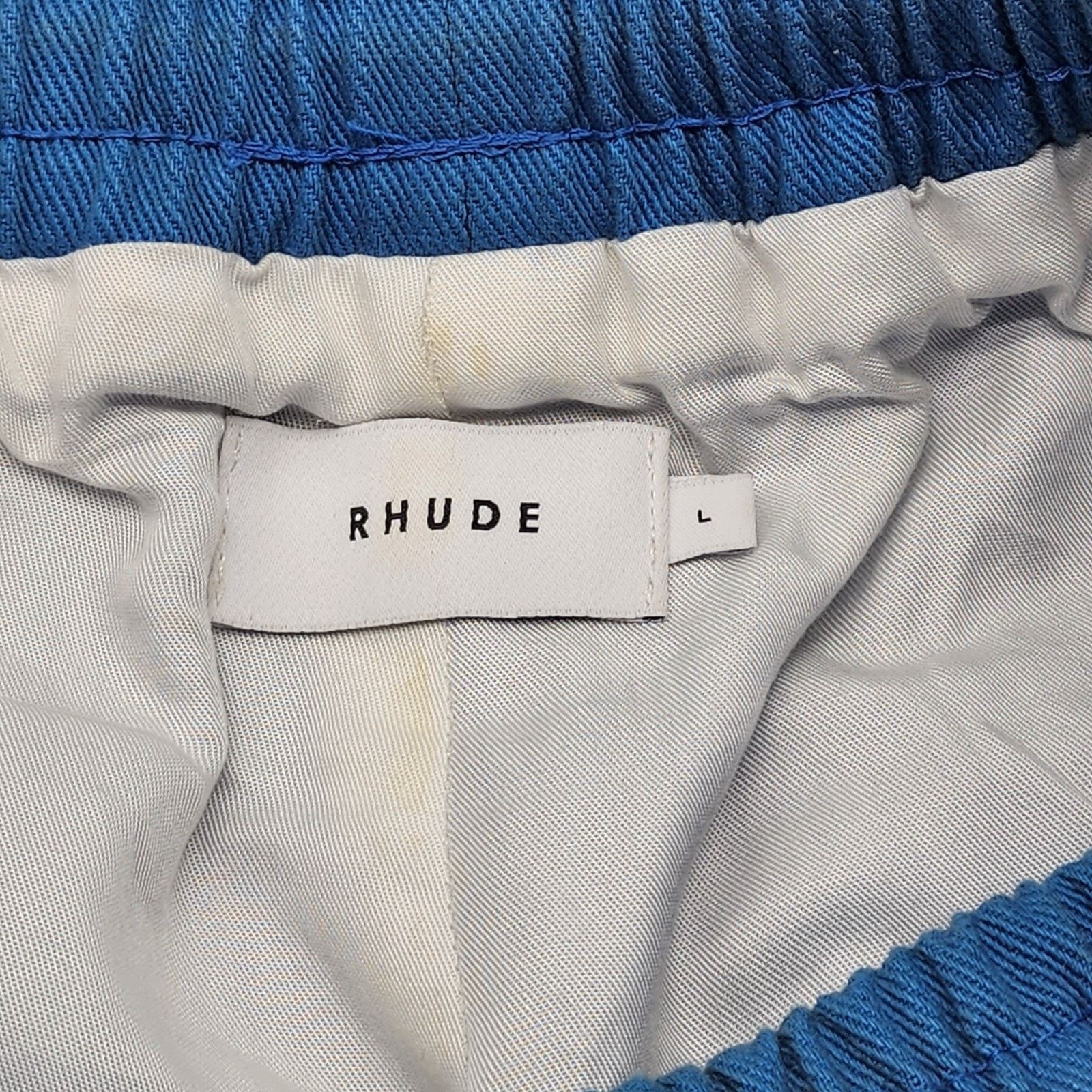 Rhude Bandana Print Drawstring Cotton Shorts Blue Size Large Size US 34 / EU 50 - 3 Thumbnail