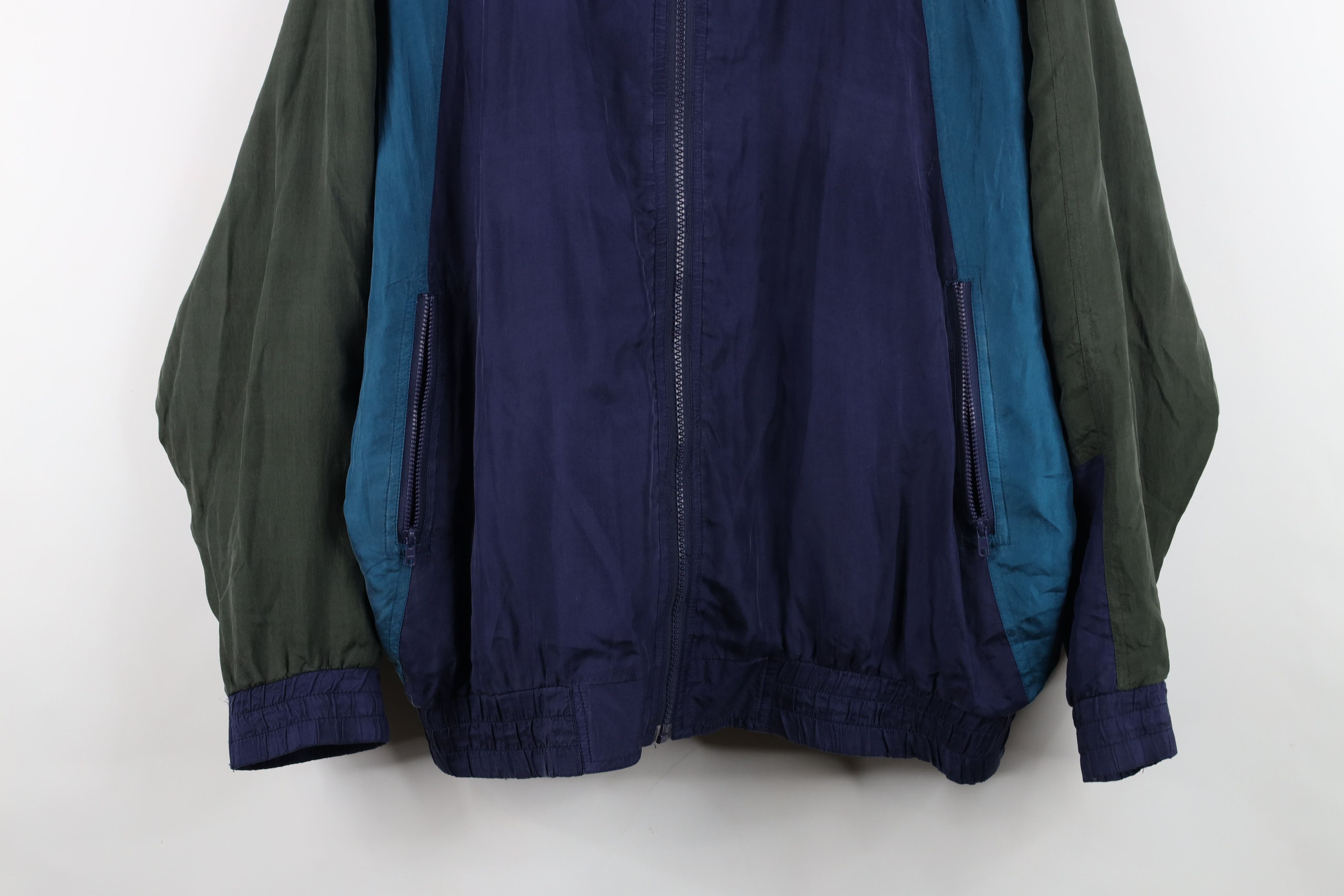 Vintage Vintage 90s Streetwear Block Silk Windbreaker Bomber Jacket Size M / US 6-8 / IT 42-44 - 3 Thumbnail