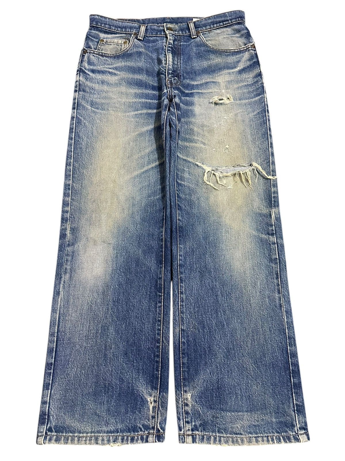 Big John Vintage Big John Classic Mud Wash Style Distress Baggy Jeans Size US 33 - 1 Thumbnail