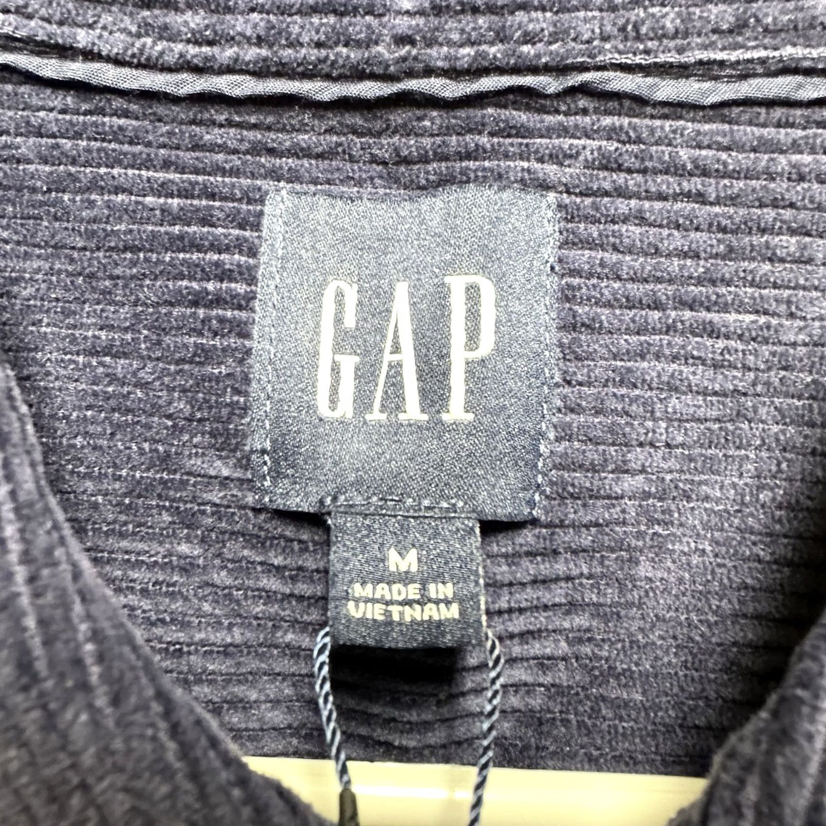 Gap GAP Shirt Mens Medium Eclipse Blue Corduroy Button Up Long Sleeve Size US M / EU 48-50 / 2 - 6 Thumbnail