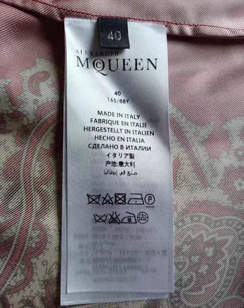 Alexander McQueen Alexander Mcqueen Red heavy industry silk silk printed shi Size XS / US 0-2 / IT 36-38 - 3 Thumbnail