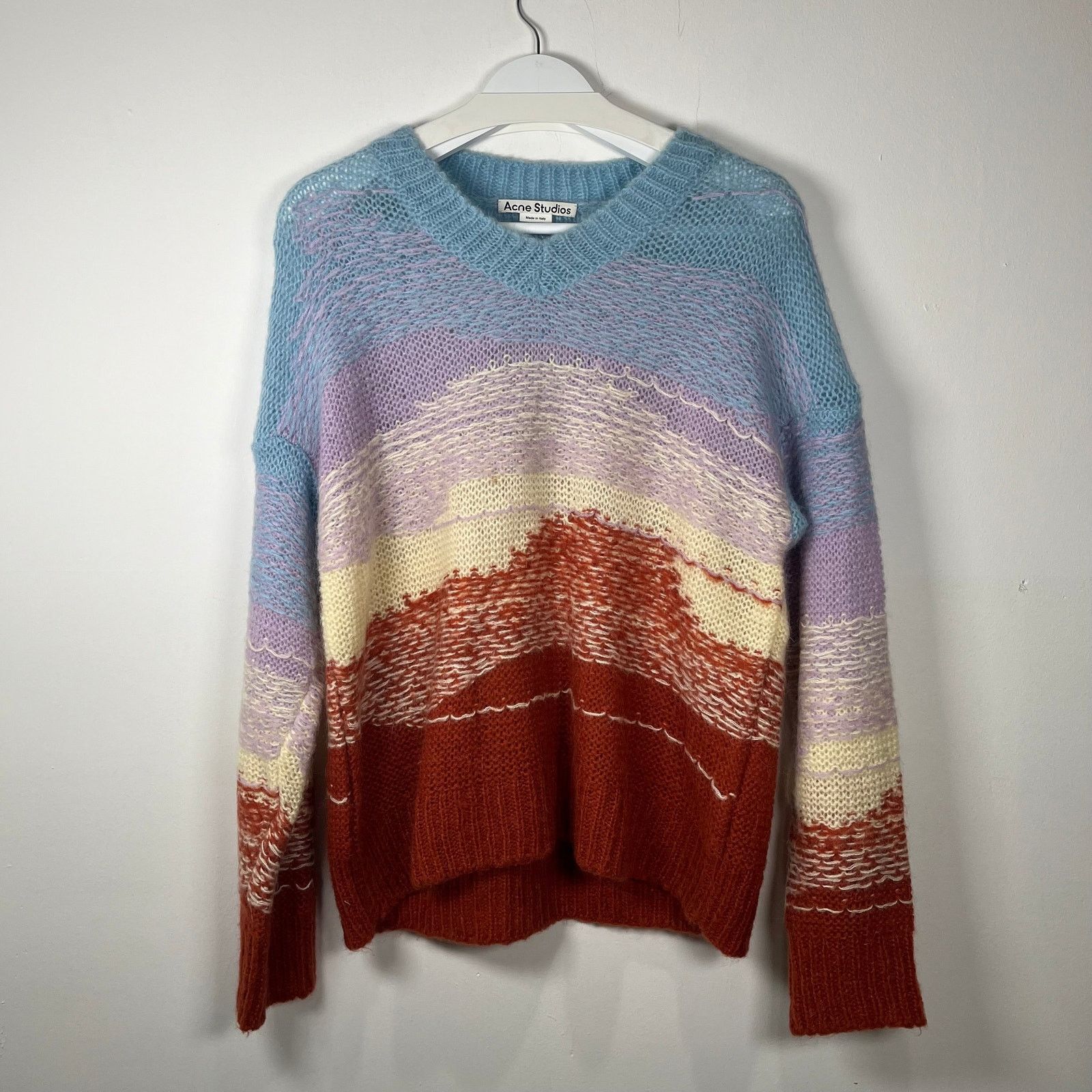 Acne Studios レインボーニット Acne Studios FW19 Multi Knit Sweater Rainbow Gradient FN-WN