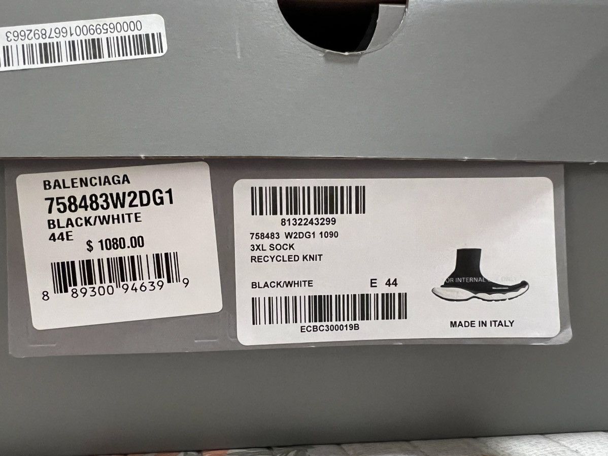 Balenciaga Balenciaga Black 3XL Sock Sneakers Size US 11 / EU 44 - 2 Thumbnail