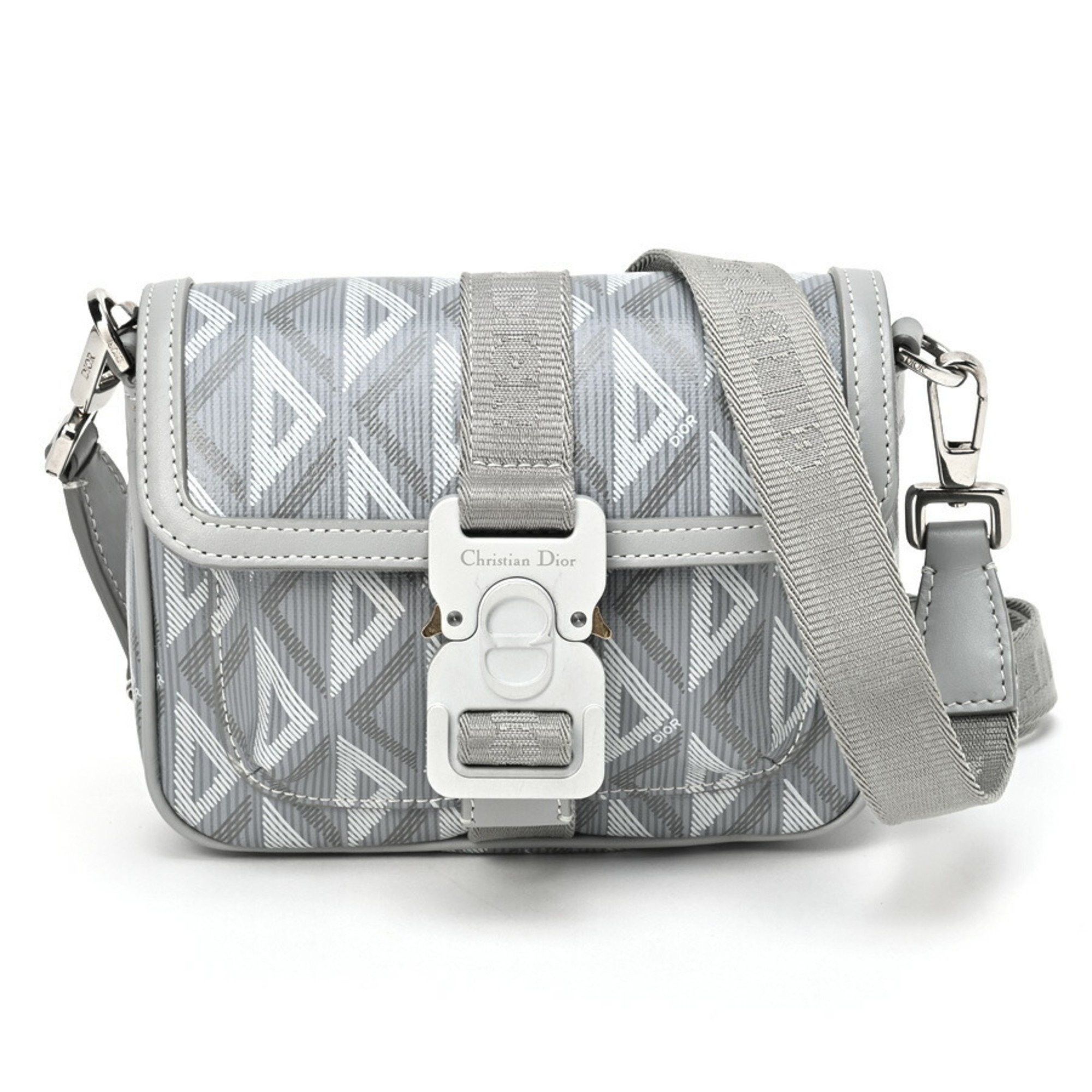 image of Christian Dior Dior Hit The Road Bag 2Esc58Cdp_H42E Cd Diamond Canvas in Grey, Women's