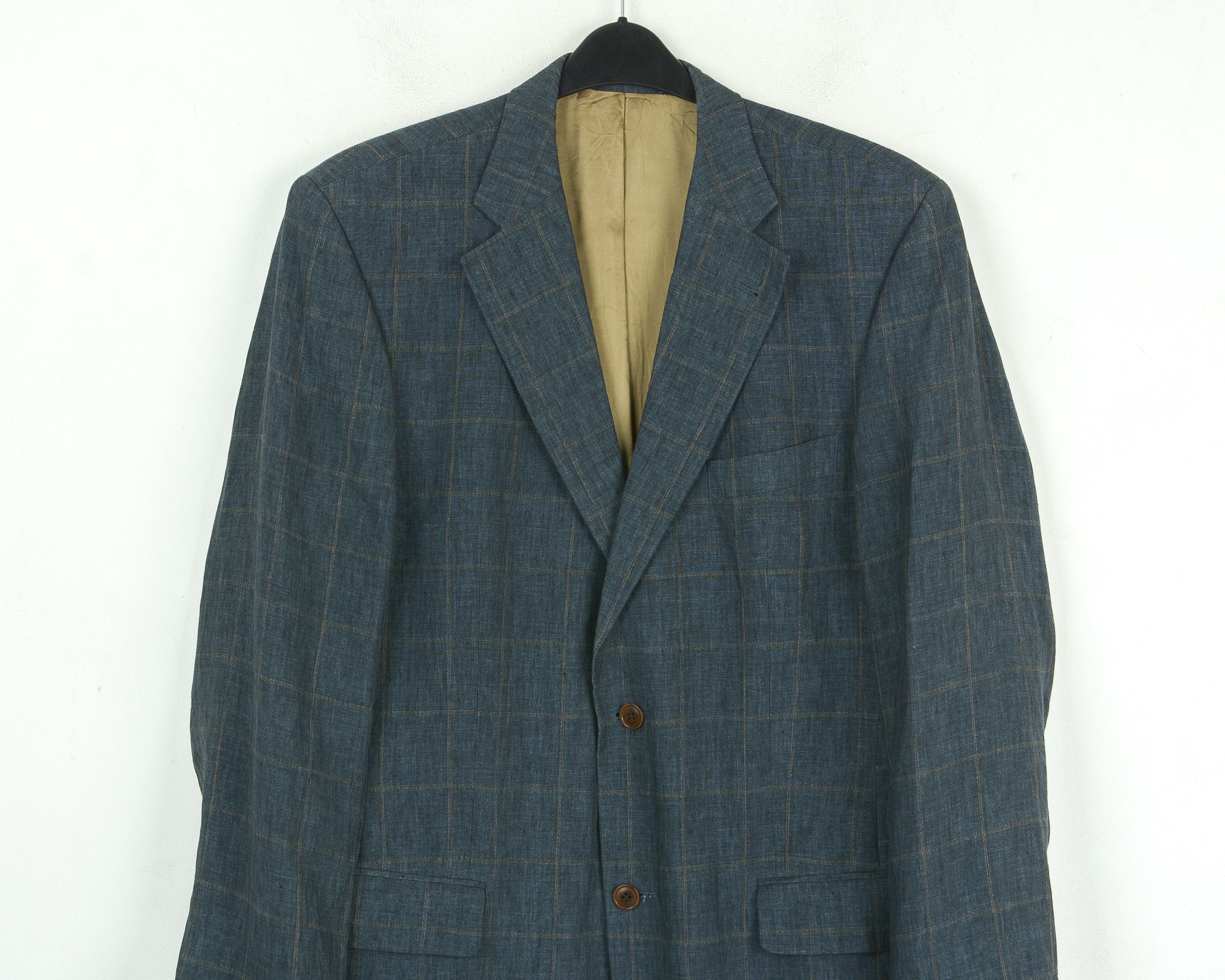 Other ROY ROBSON UK 40 US Linen EU 50 Plaid Blazer Suit Jacket Top Size 40R - 2 Thumbnail