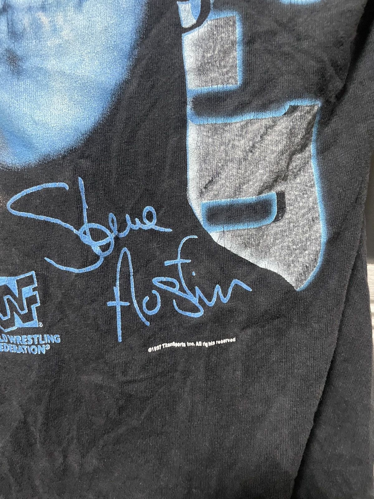 Vintage Vintage 1997 Stone Cold Steve Austin Other Side Jackaas Tee Size US L / EU 52-54 / 3 - 16 Thumbnail