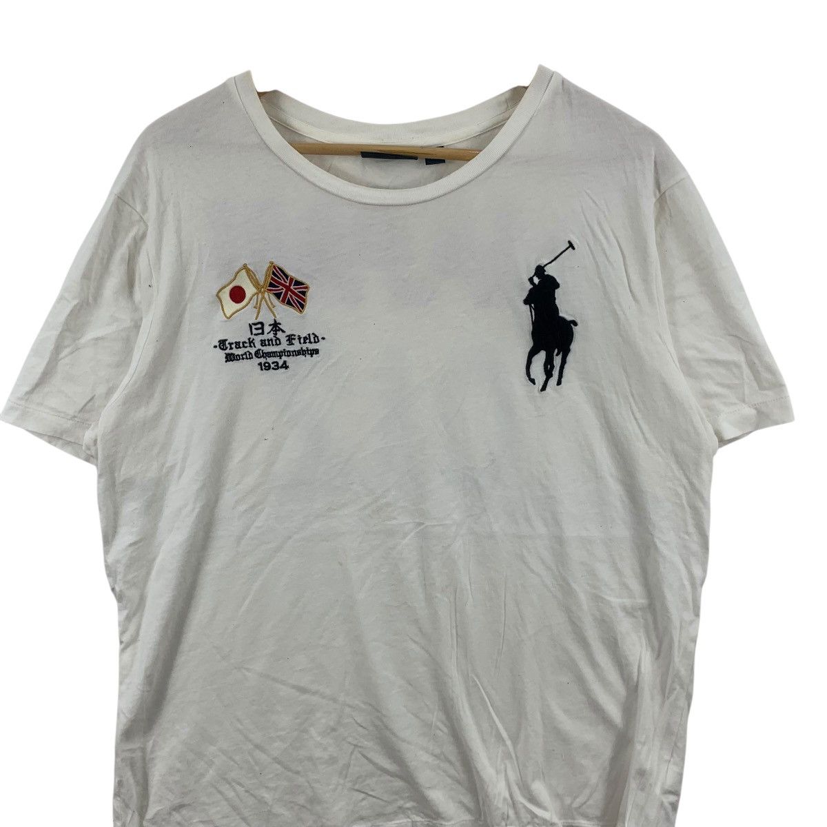 Polo Ralph Lauren Vintage POLO RALPH LAUREN Track & Field Japan Pony Tee Shirt Size US XXL / EU 58 / 5 - 5 Thumbnail