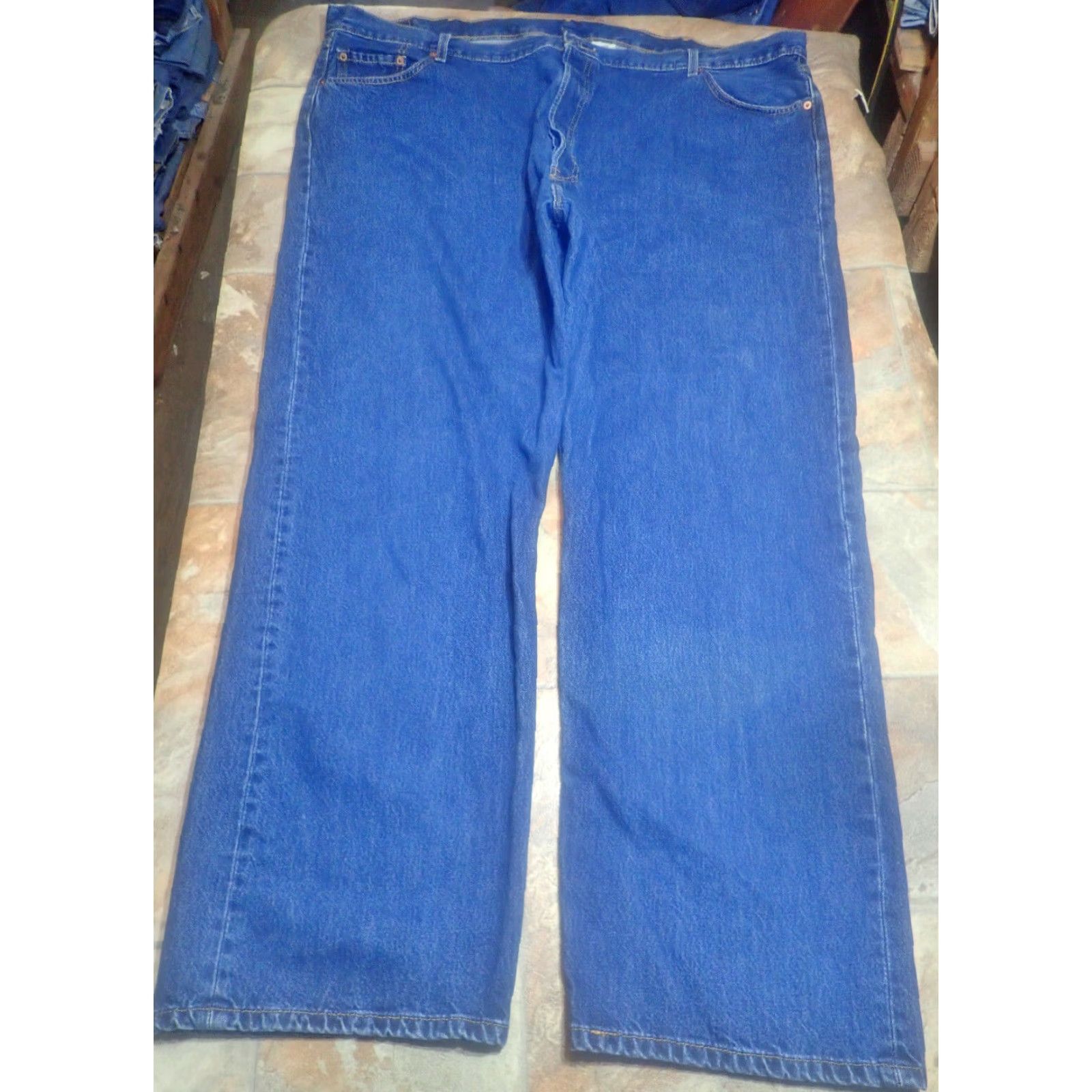 Levi's Levi's 501 Original Fit Jeans Big & Tall Adult Size 52x32 Regular High Rise Dark Blue Cotton Denim Men's Size US 36 / EU 52 - 2 Thumbnail