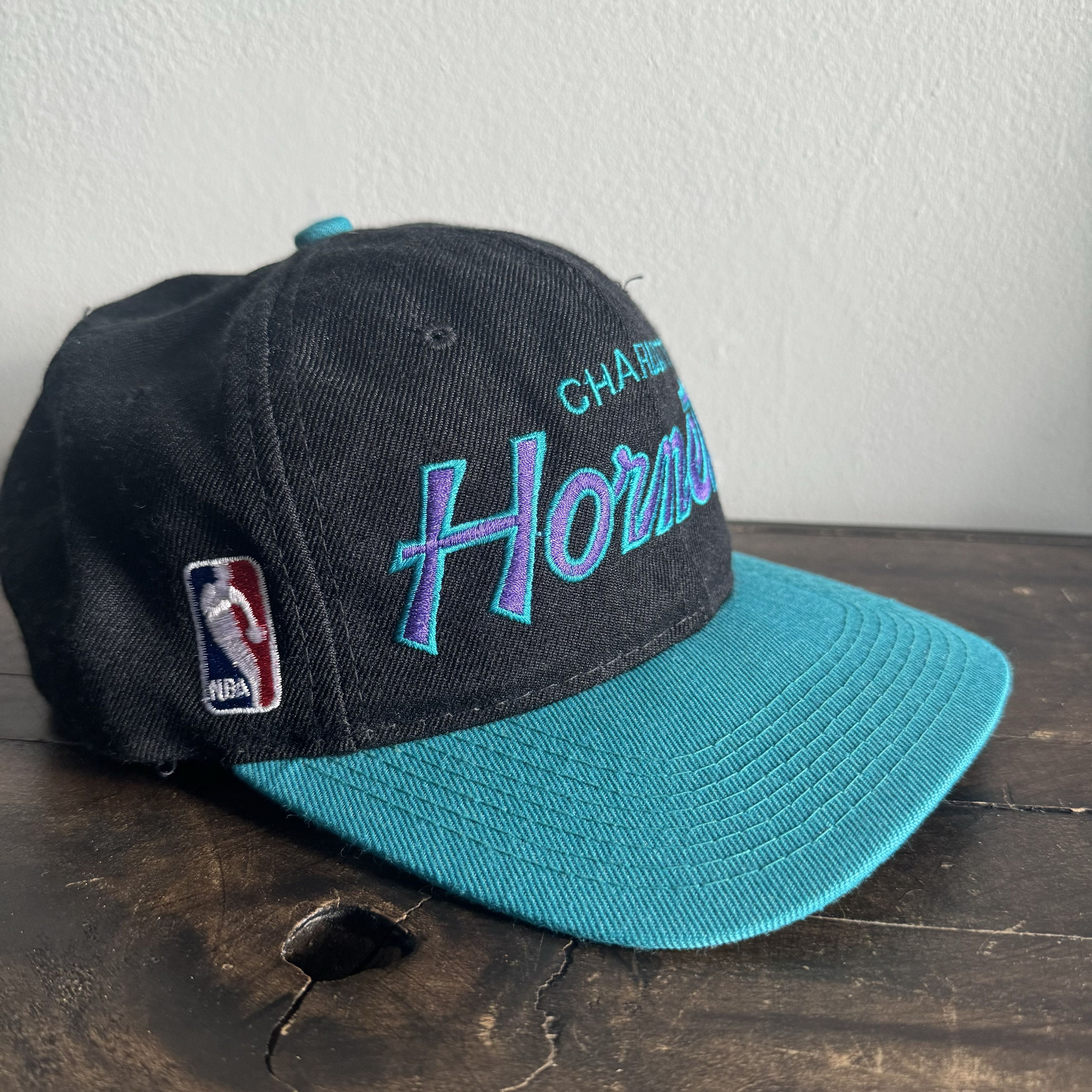 NBA VTG 90s Charlotte Hornet Sports Specialties Script Snapback Size ONE SIZE - 2 Thumbnail