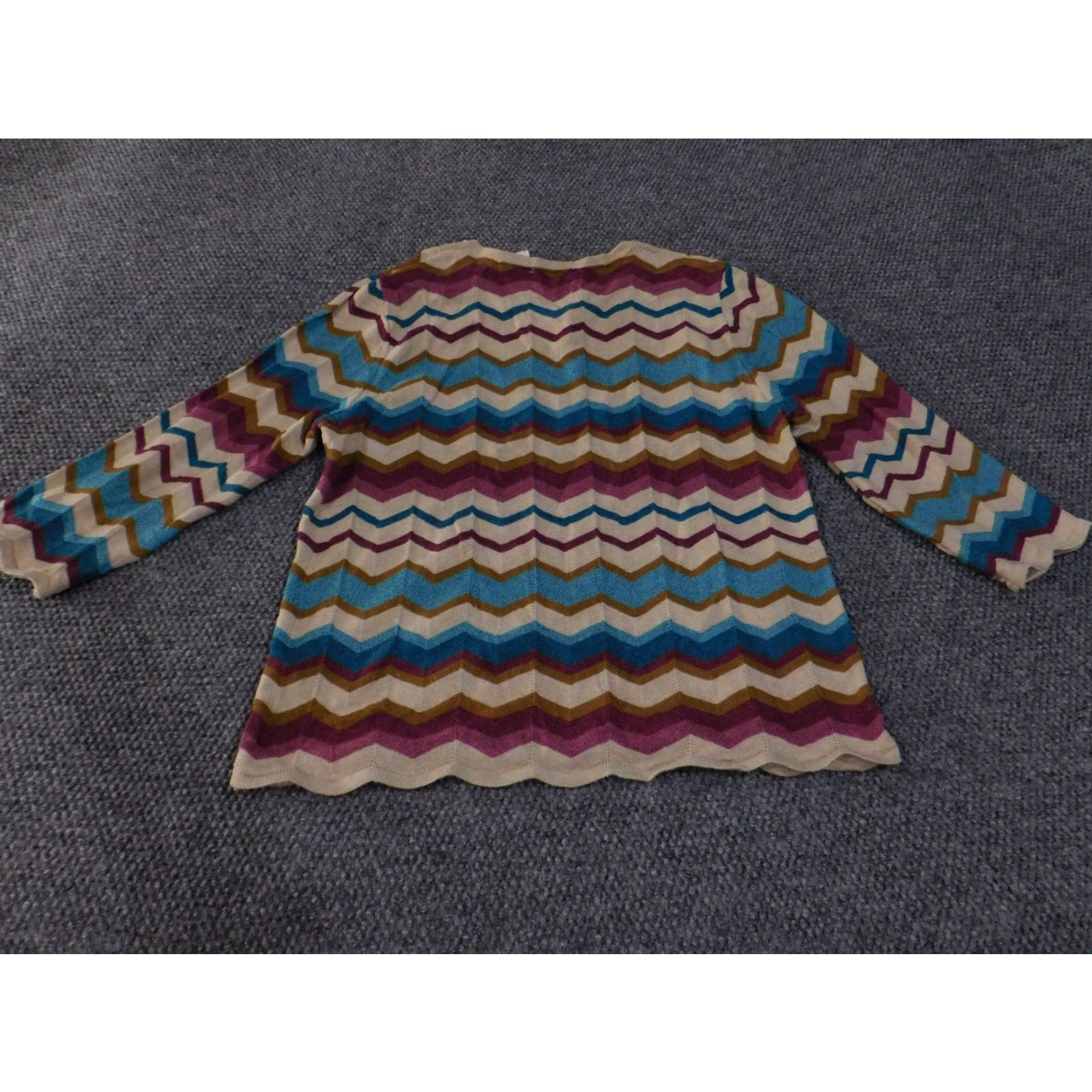 Vintage VINTAGE Alfred Dunner Sweater Womens Large Chevron Stripe Pullover Knit USA 90s Size L / US 10 / IT 46 - 7 Thumbnail