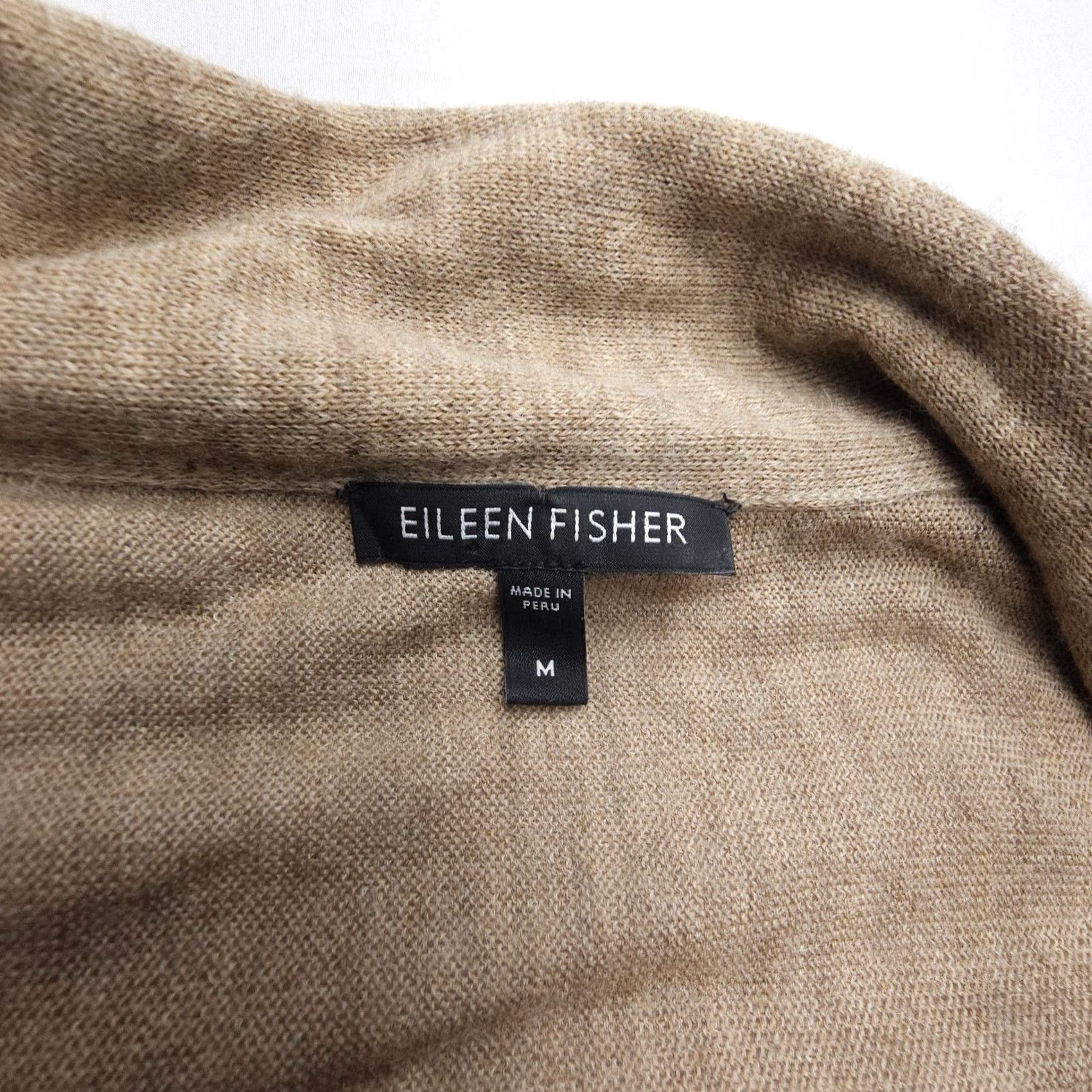 Eileen Fisher Eileen Fisher Cardigan Womens Medium Knit Open Alpaca Beige Fall Spring Summer Winter Lightweight Casual City Vintage? Size M / US 6-8 / IT 42-44 - 3 Thumbnail