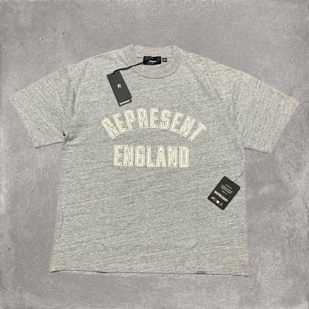 Represent Clo. Represent Small England Applique Grey Marl Tee Size US S / EU 44-46 / 1 - 1 Thumbnail