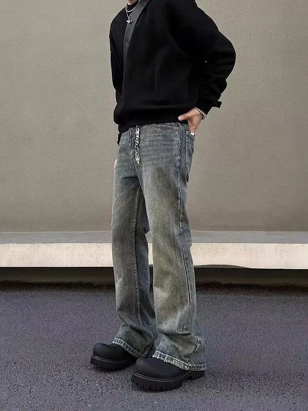 Japanese Brand VIBE Vintage washed slub straight-leg bootcut jeans Size US 34 / EU 50 - 4 Thumbnail