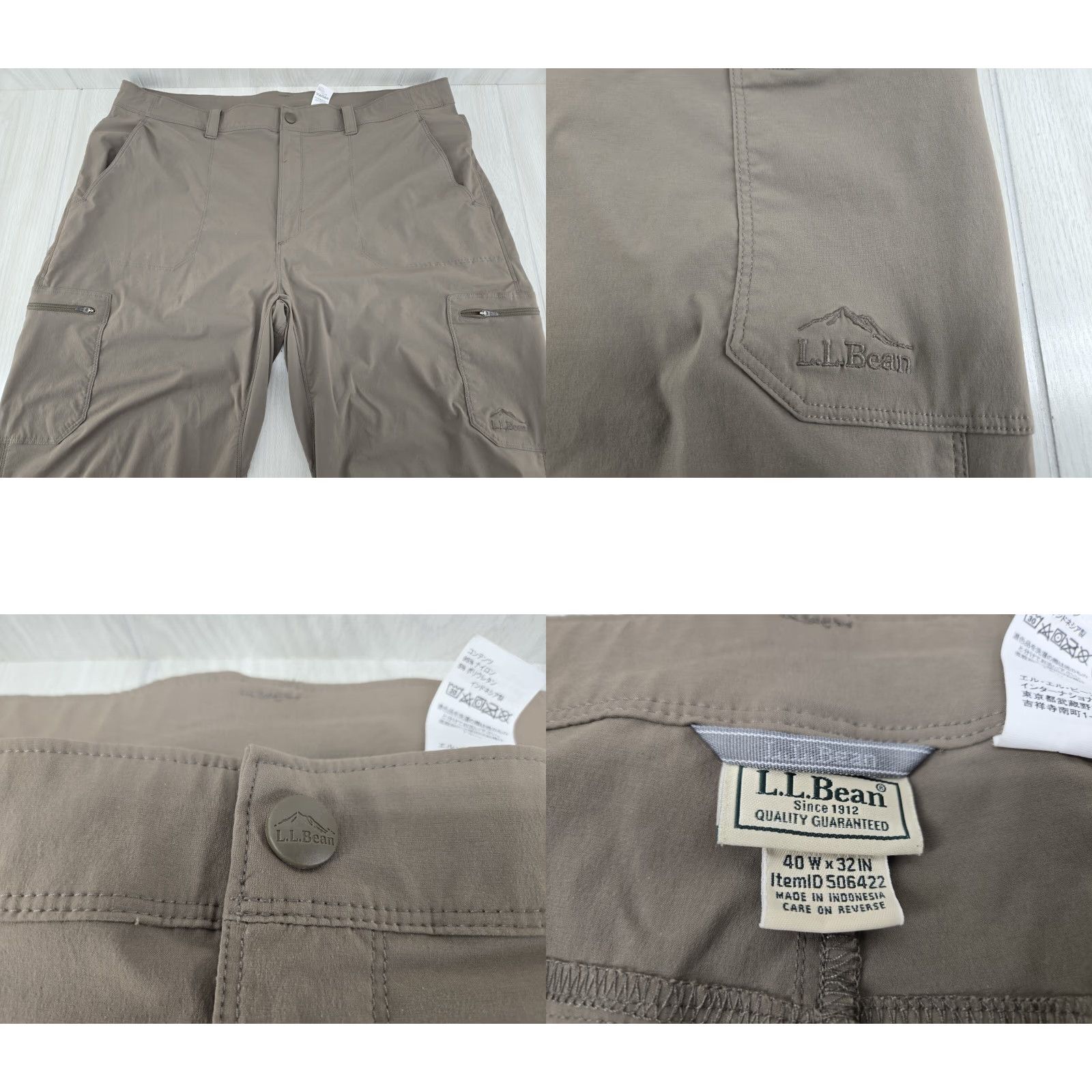 Vintage VINTAGE LL Bean Pants Mens 42x32 Gray/Brown Nylon Blend Cargo Pant Regular Men 42 Gray Cargo Pocket Leather? Size US 42 / EU 58 - 8 Thumbnail