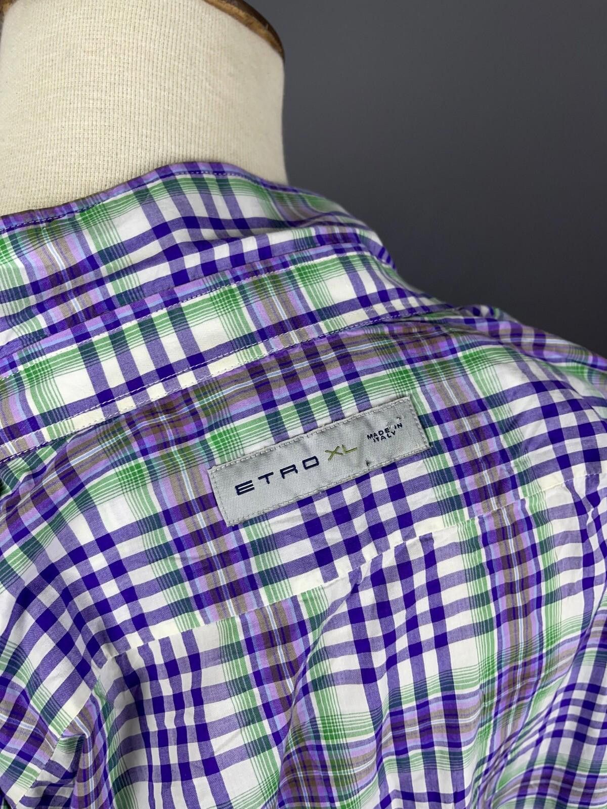 Etro Etro Luxury Multicolor Check Italian Dress Shirt XL Size US XL / EU 56 / 4 - 9 Thumbnail