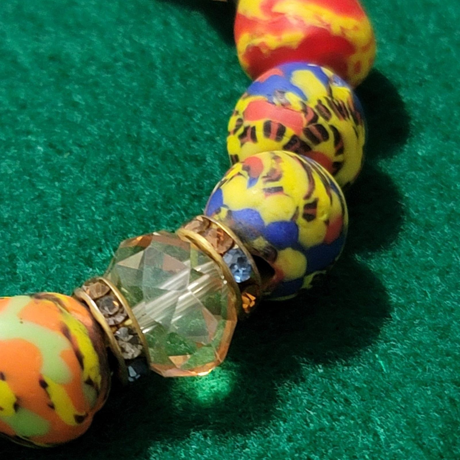 Handmade West African Ghanaian Handmade Custom Beaded Bracelet Size ONE SIZE - 7 Thumbnail