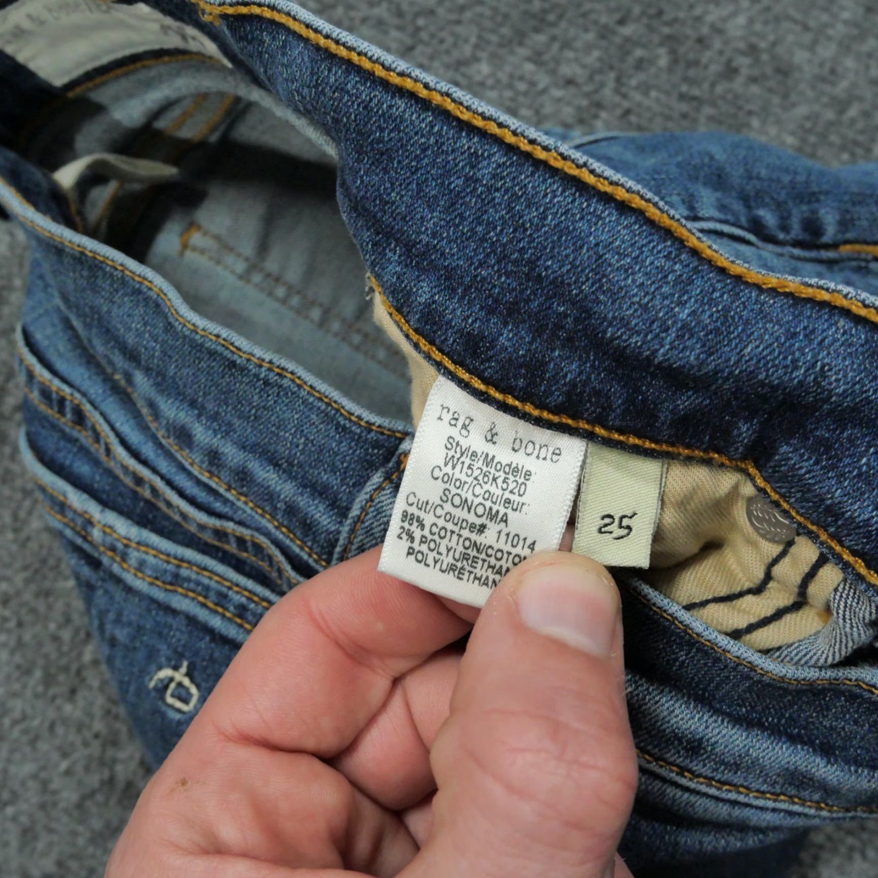 Rag & Bone rag & bone Jeans Womens Skinny Stretch Blue 25 26x26 Denim Size 42" / US 20 - 6 Thumbnail