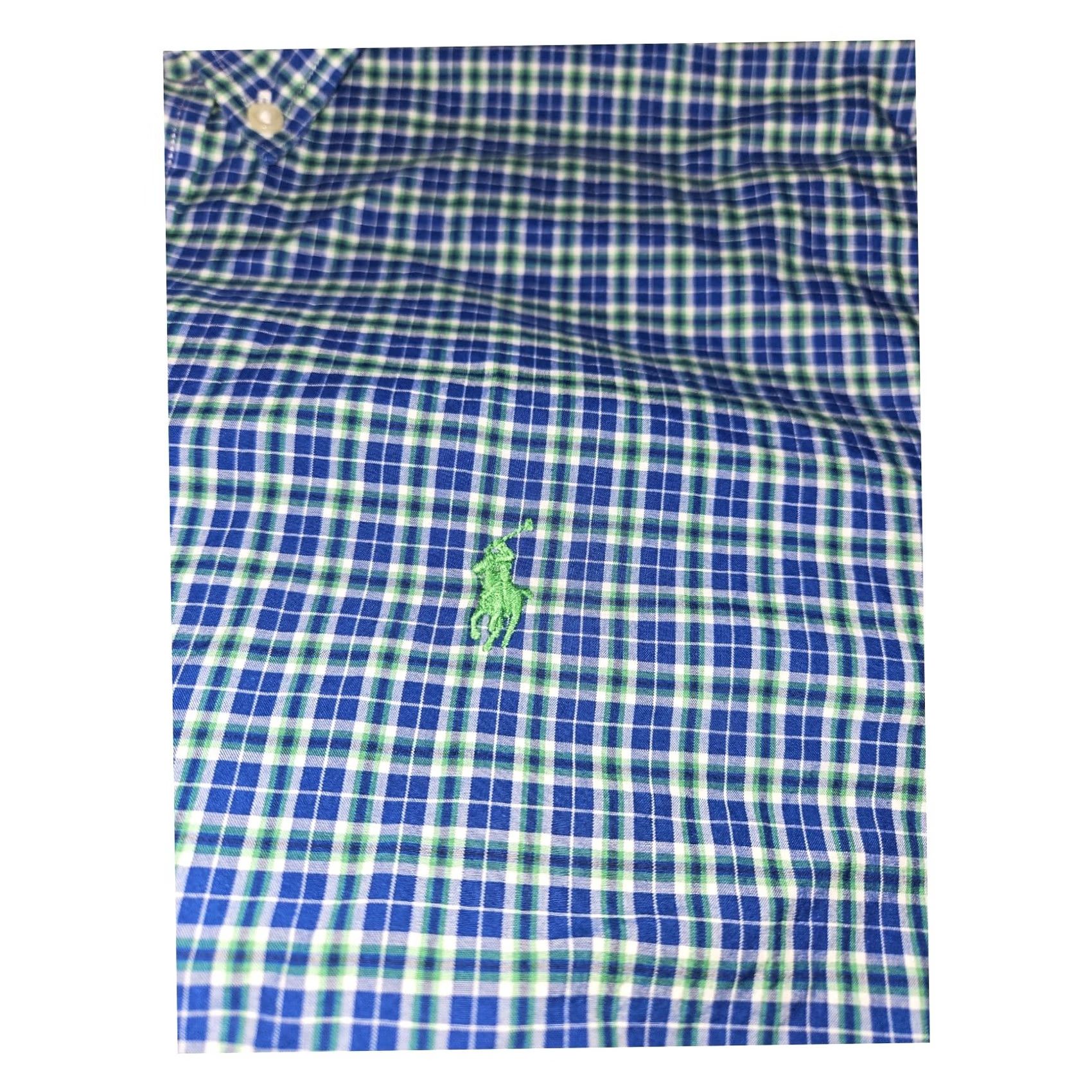 Ralph Lauren VINTAGE Ralph Lauren Button-Down Shirt M Classic Fit Men's Blue/Green Check 90s Preppy Cotton Regular Size M Blue Size US M / EU 48-50 / 2 - 5 Thumbnail