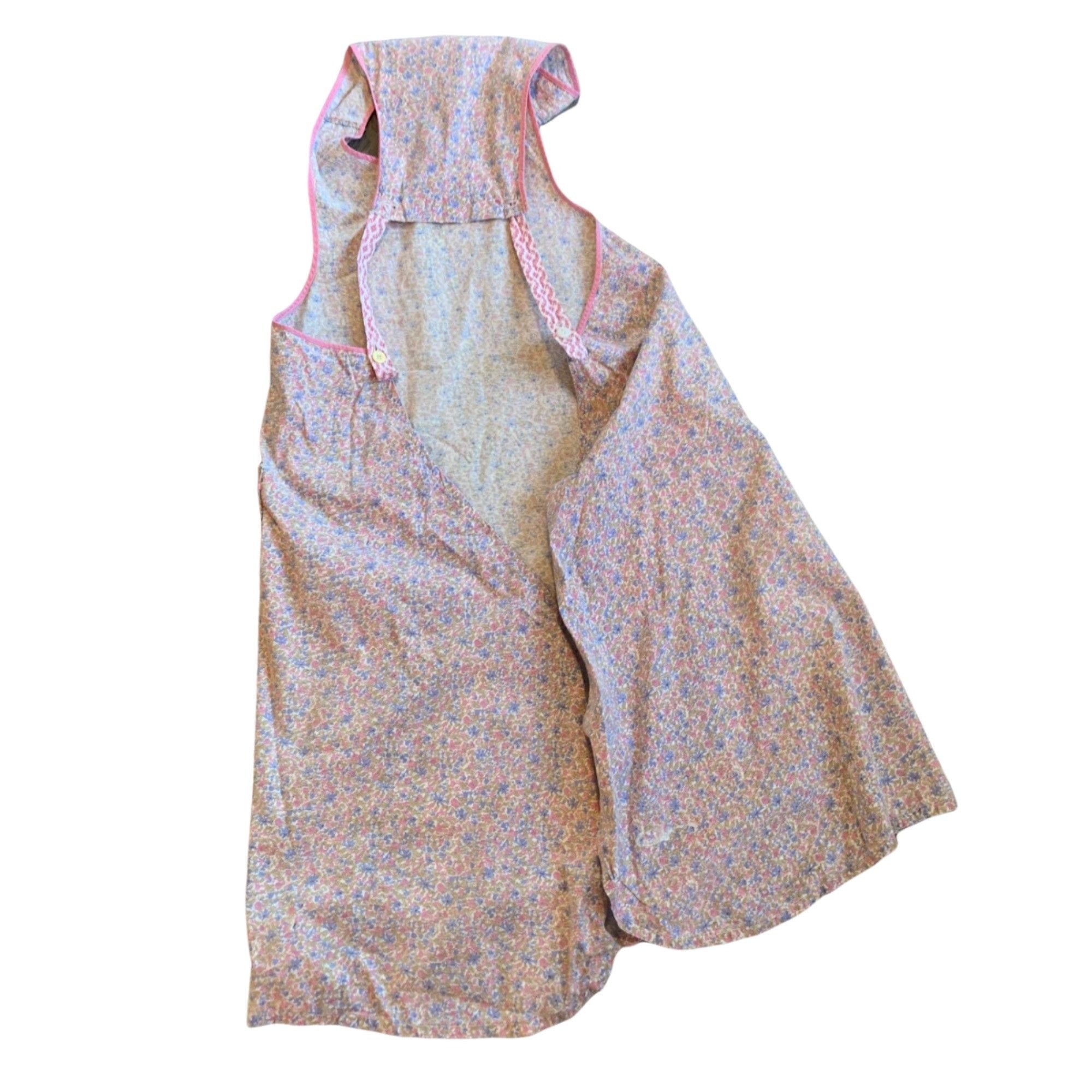 Vintage Vintage Pastel Floral Full Body Handmade Apron Size ONE SIZE - 3 Thumbnail