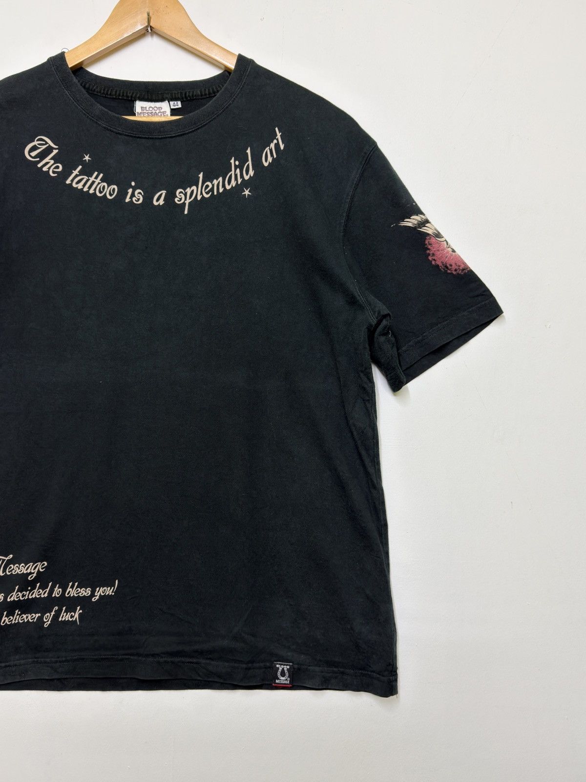 Vintage Vintage Blood Message Swallow Tattoo Graphic Tee Japan Size US S / EU 44-46 / 1 - 4 Thumbnail