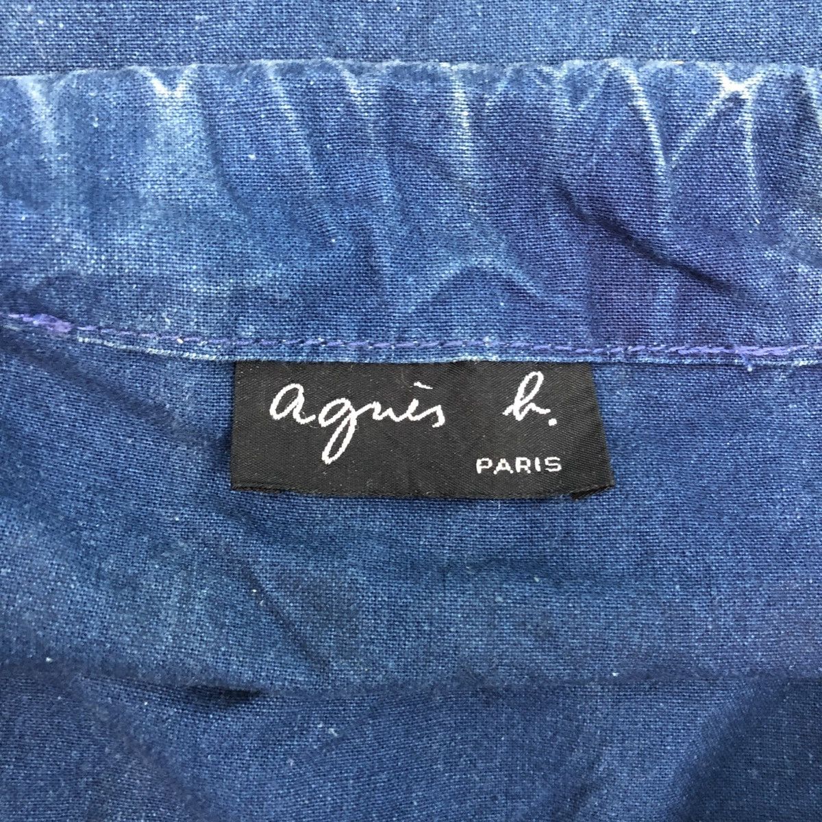 agnes b. AGNES B. DISTRESS DENIM DRAWSTRING BAG Size ONE SIZE - 11 Thumbnail