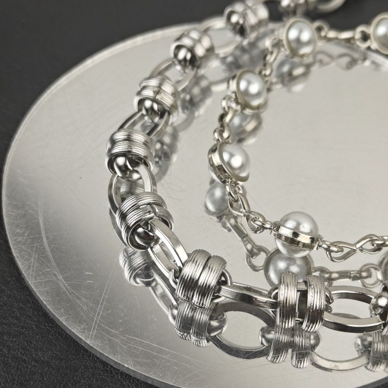 Jewelry 2 Layer Natural Echo Pearled Wallet Chain Size ONE SIZE - 2 Thumbnail
