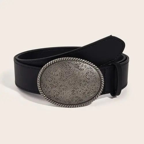 Designer Dark Vintage Belt Riveted Belts Menswear Accessories Size ONE SIZE - 1 Thumbnail