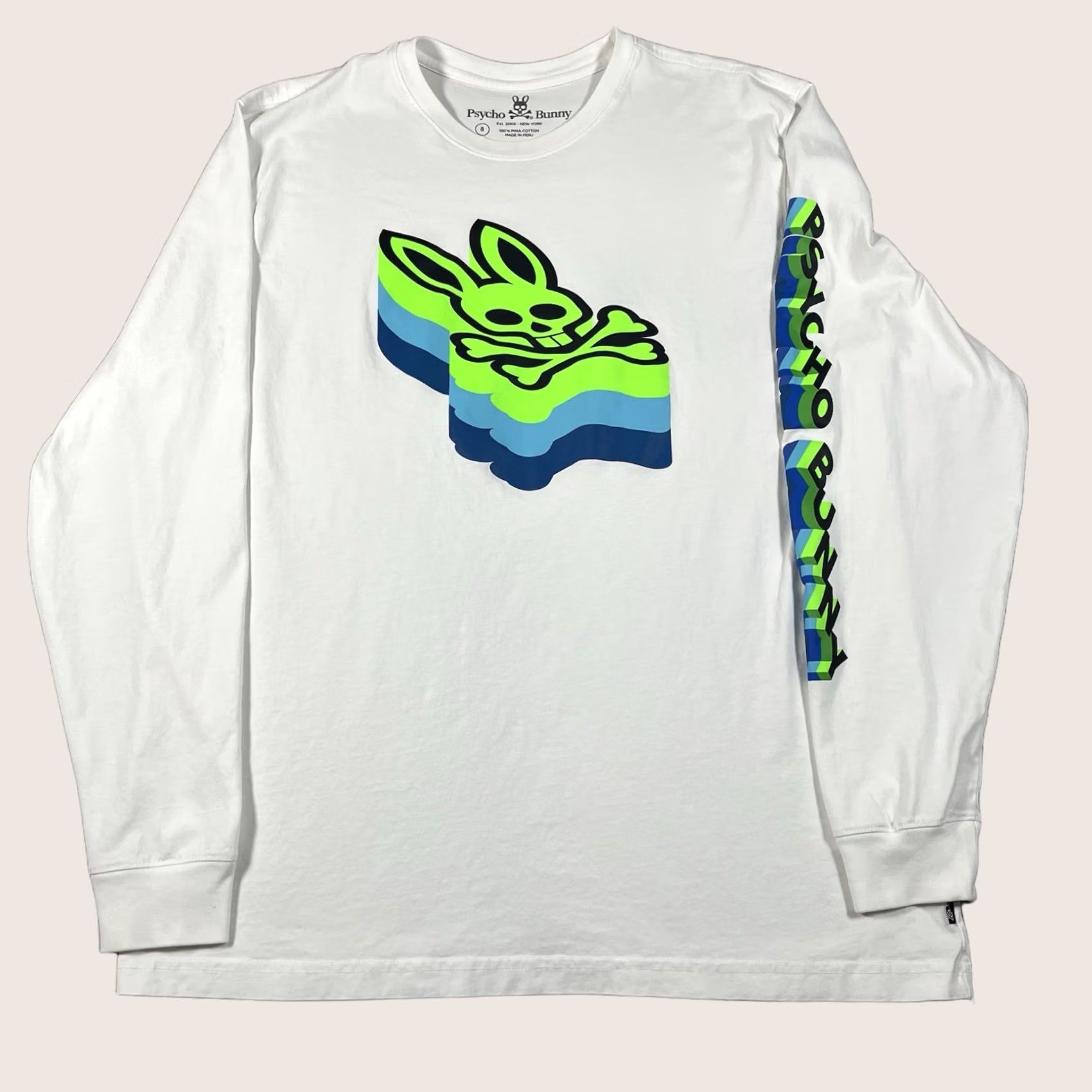 Psycho Bunny Psycho Bunny Shirt Mens 2XL White Long Sleeve Graphic Pima Cotton Logo Size US XXL / EU 58 / 5 - 1 Thumbnail